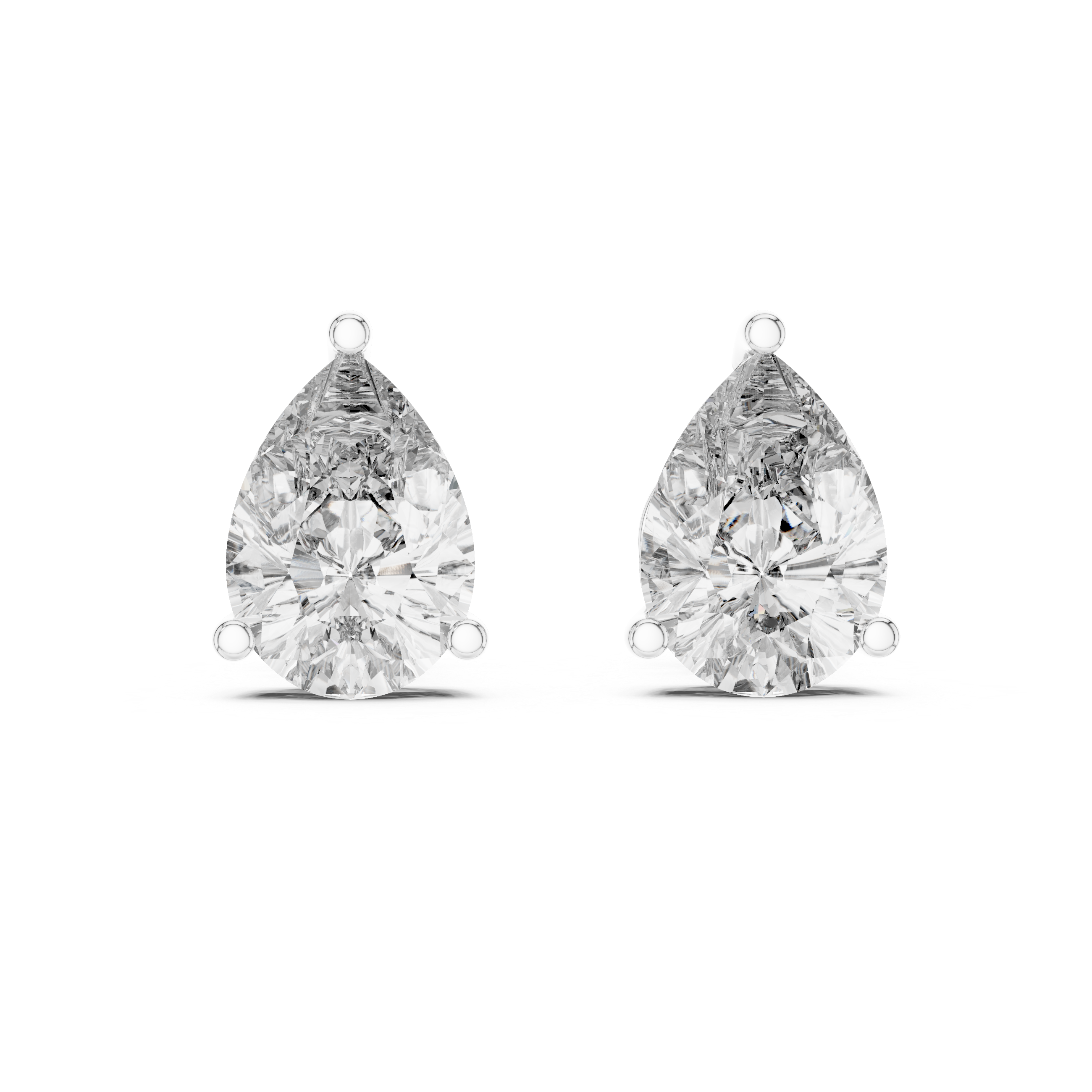 Pear Cut Diamond Stud Earrings