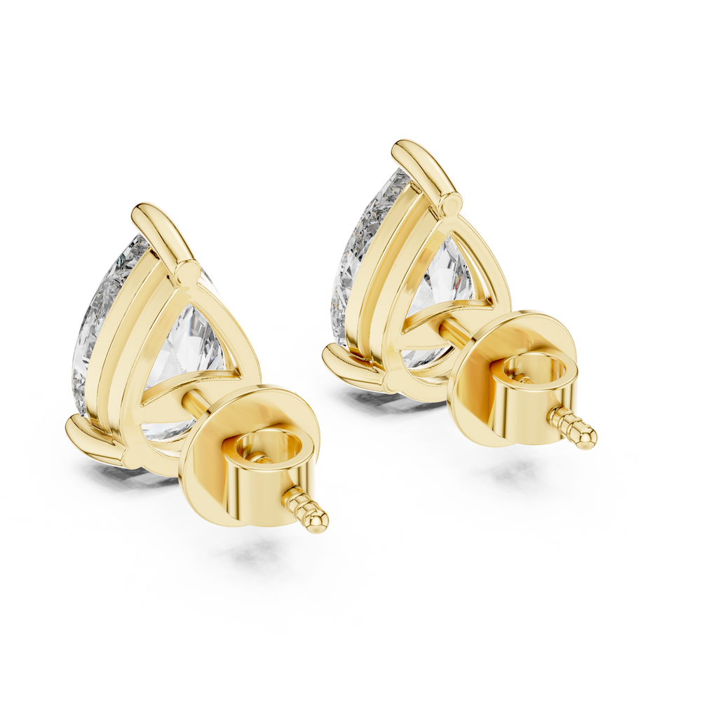 Pear Cut Diamond Stud Earrings