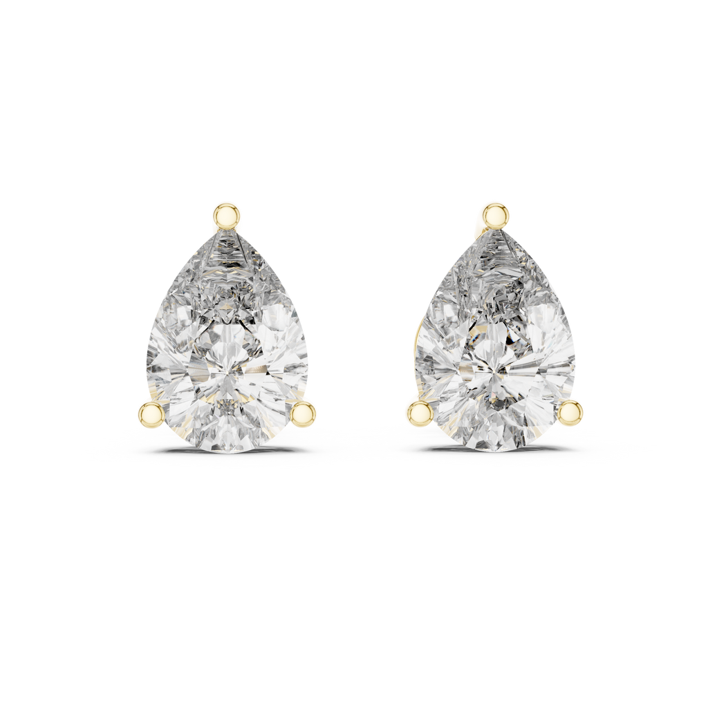 Pear Cut Diamond Stud Earrings
