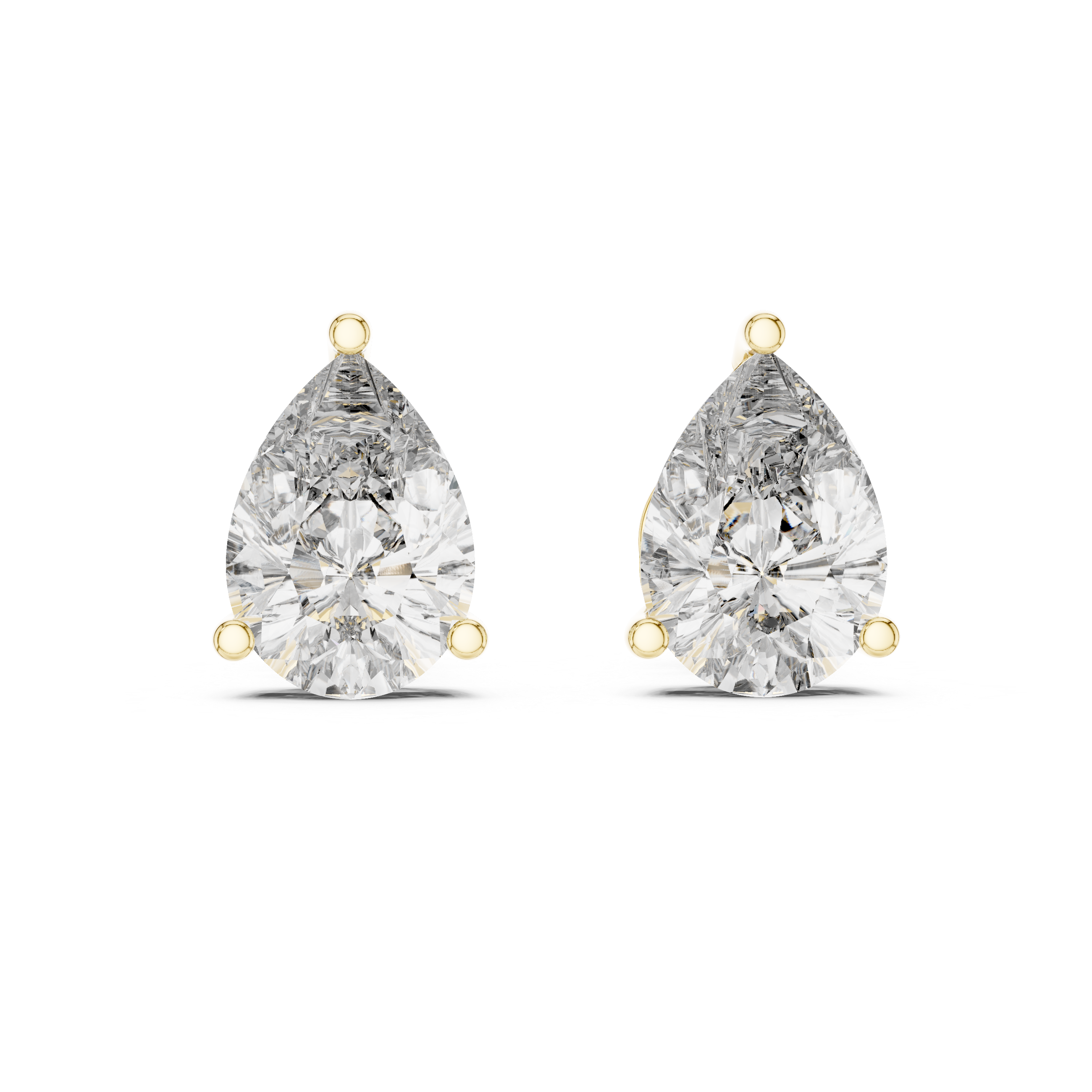 Pear Cut Diamond Stud Earrings