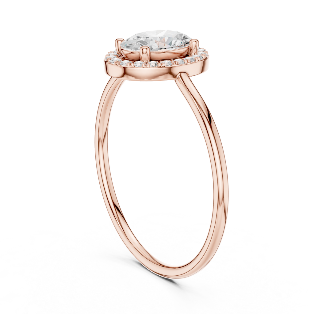 Oval Halo Diamond Ring