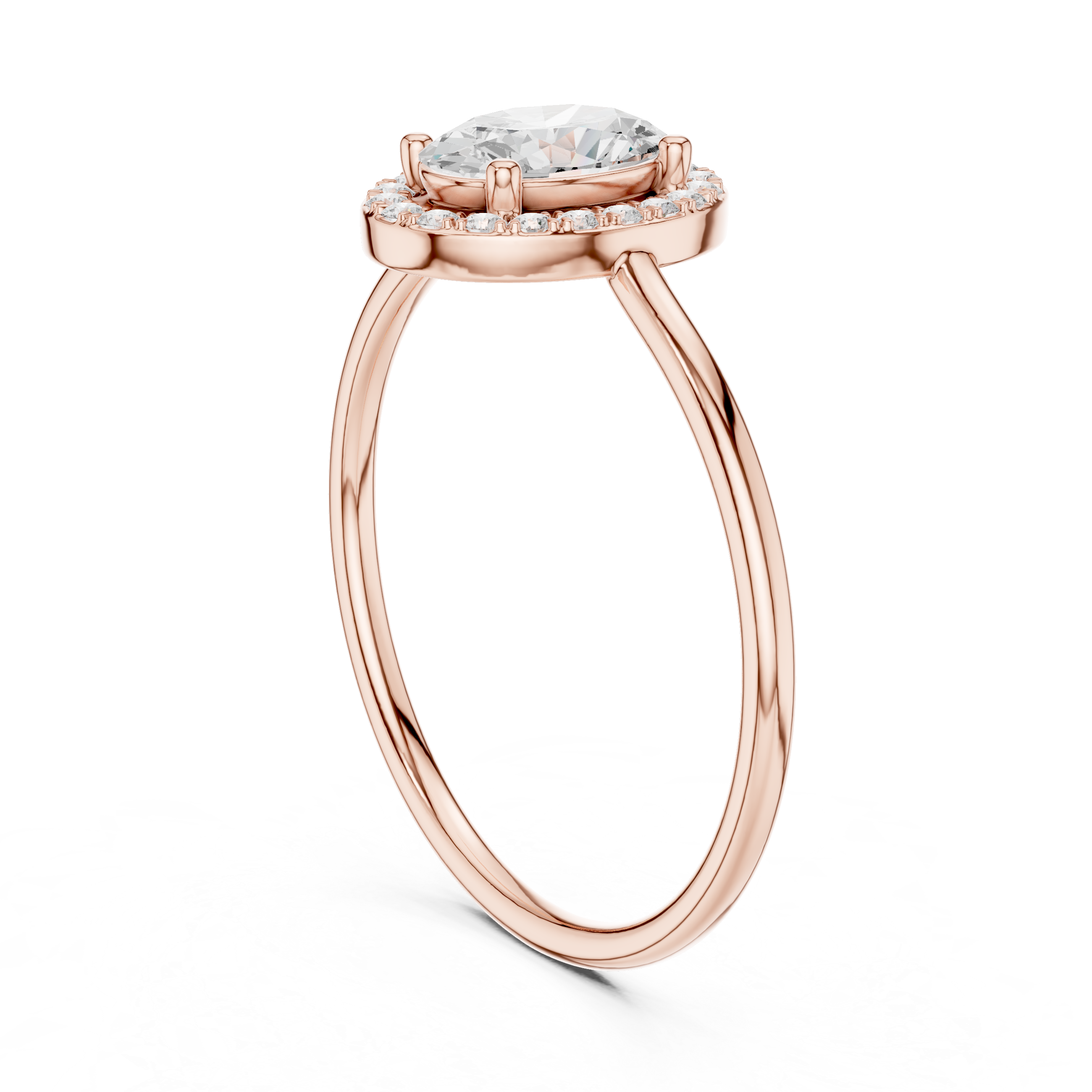 Oval Halo Diamond Ring