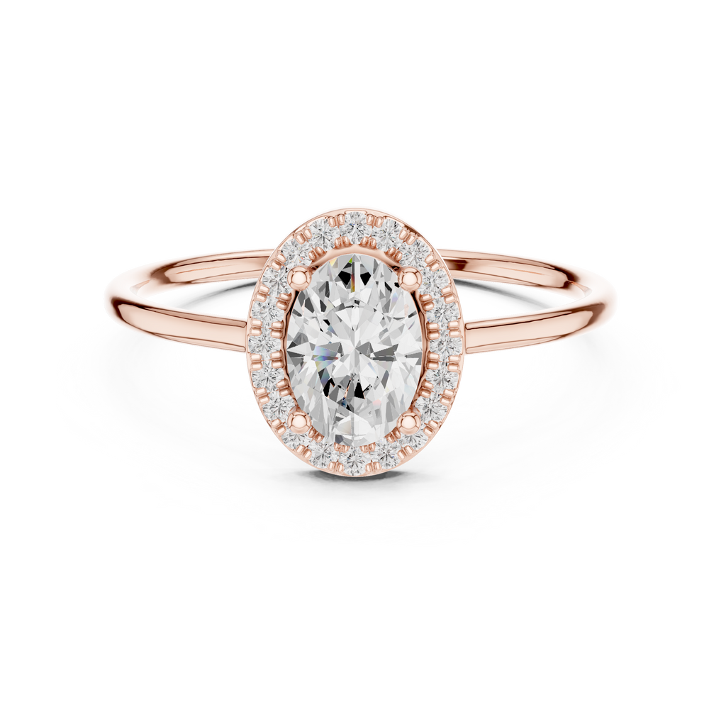 Oval Halo Diamond Ring