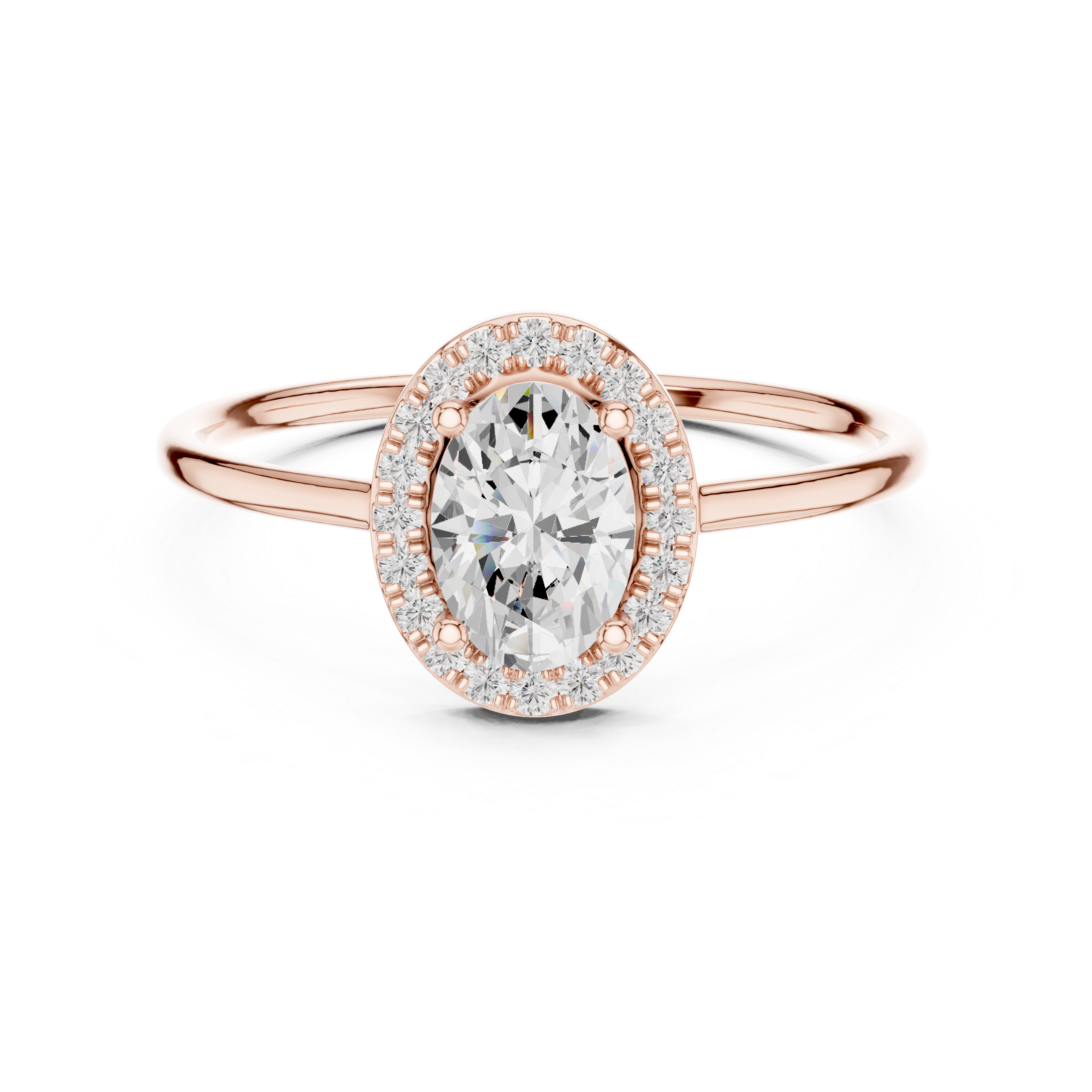 Oval Halo Diamond Ring