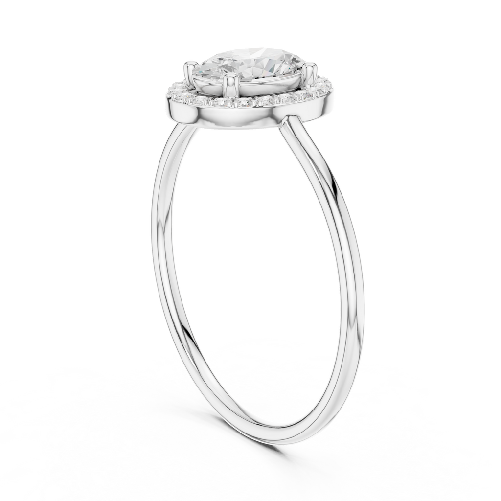 Oval Halo Diamond Ring