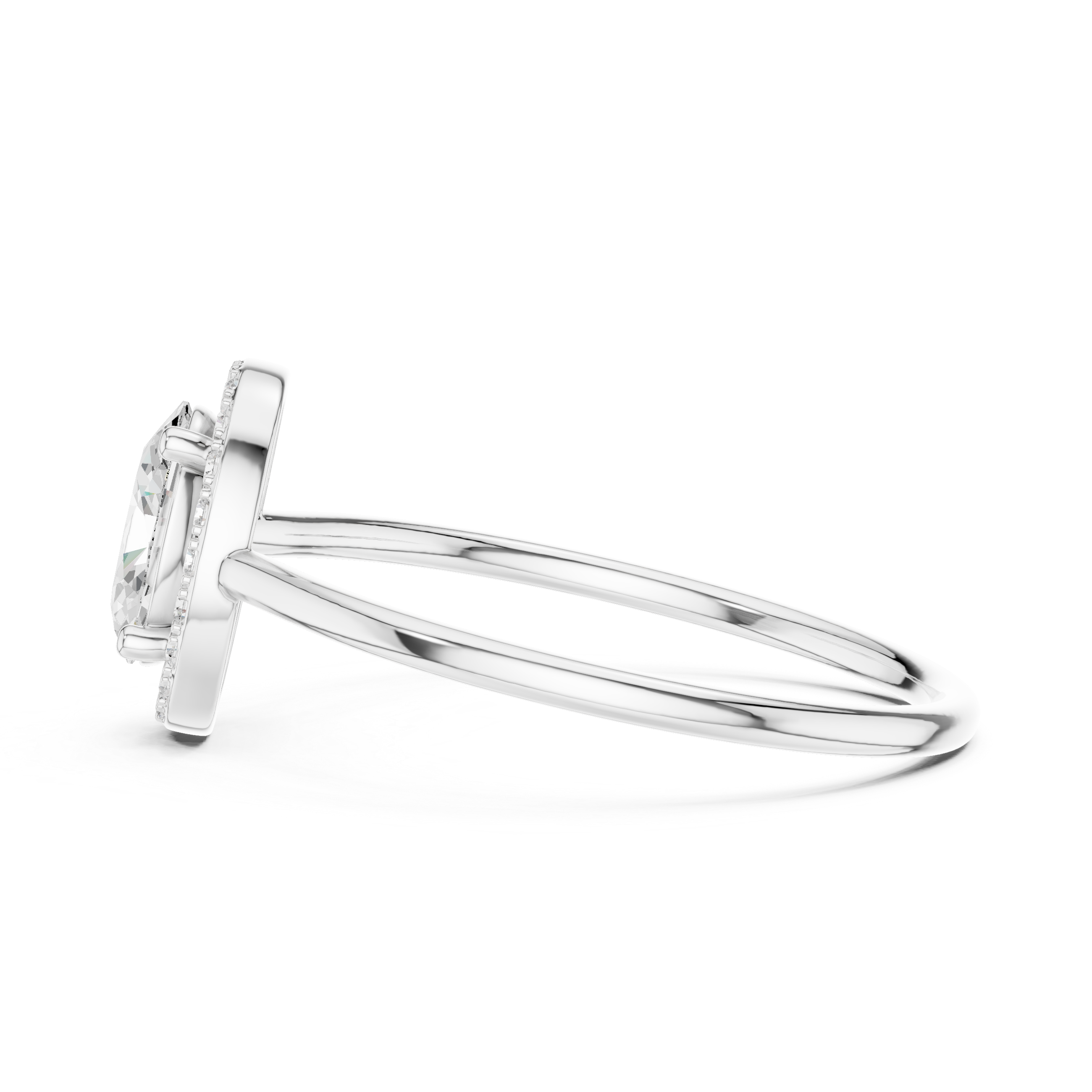 Oval Halo Diamond Ring