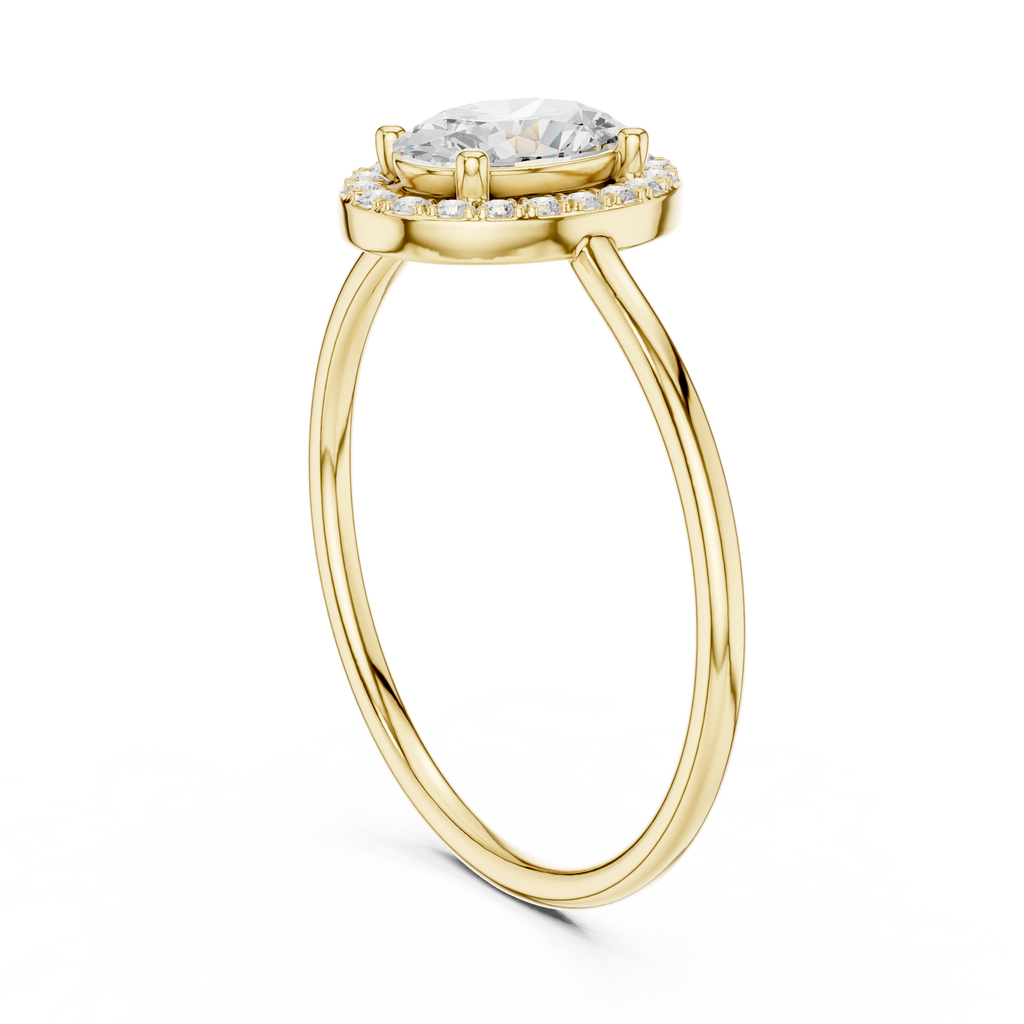 Oval Halo Diamond Ring