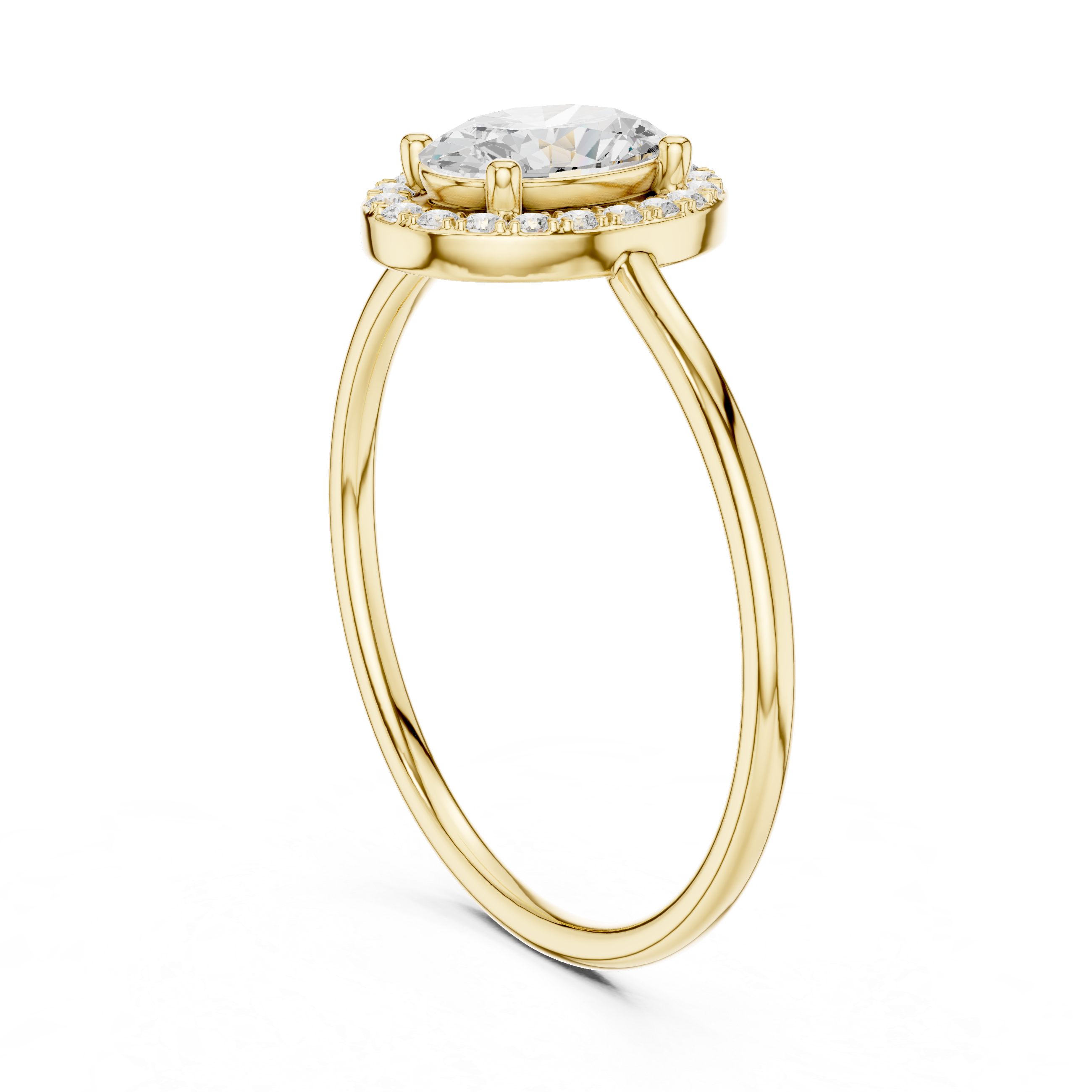 Oval Halo Diamond Ring