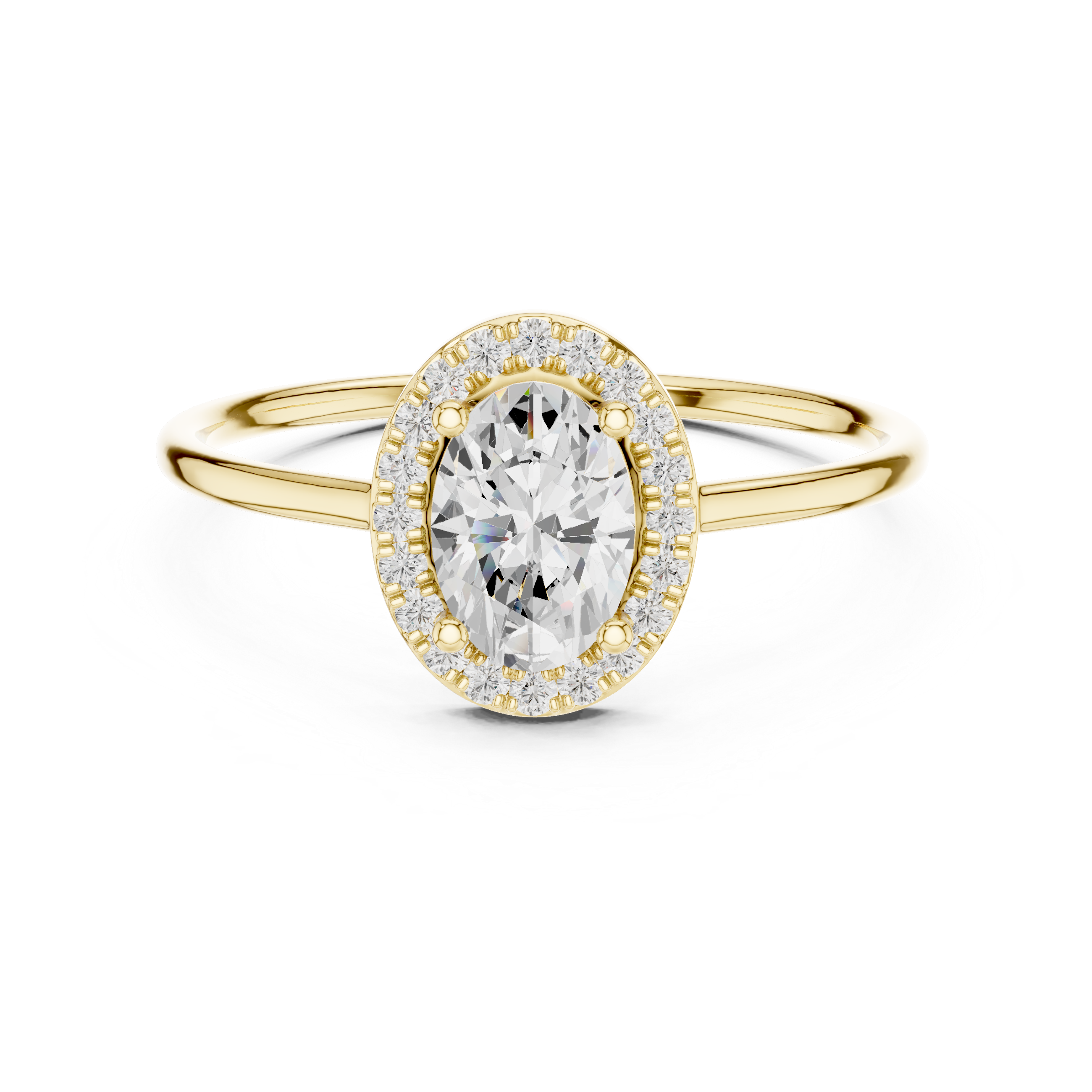 Oval Halo Diamond Ring