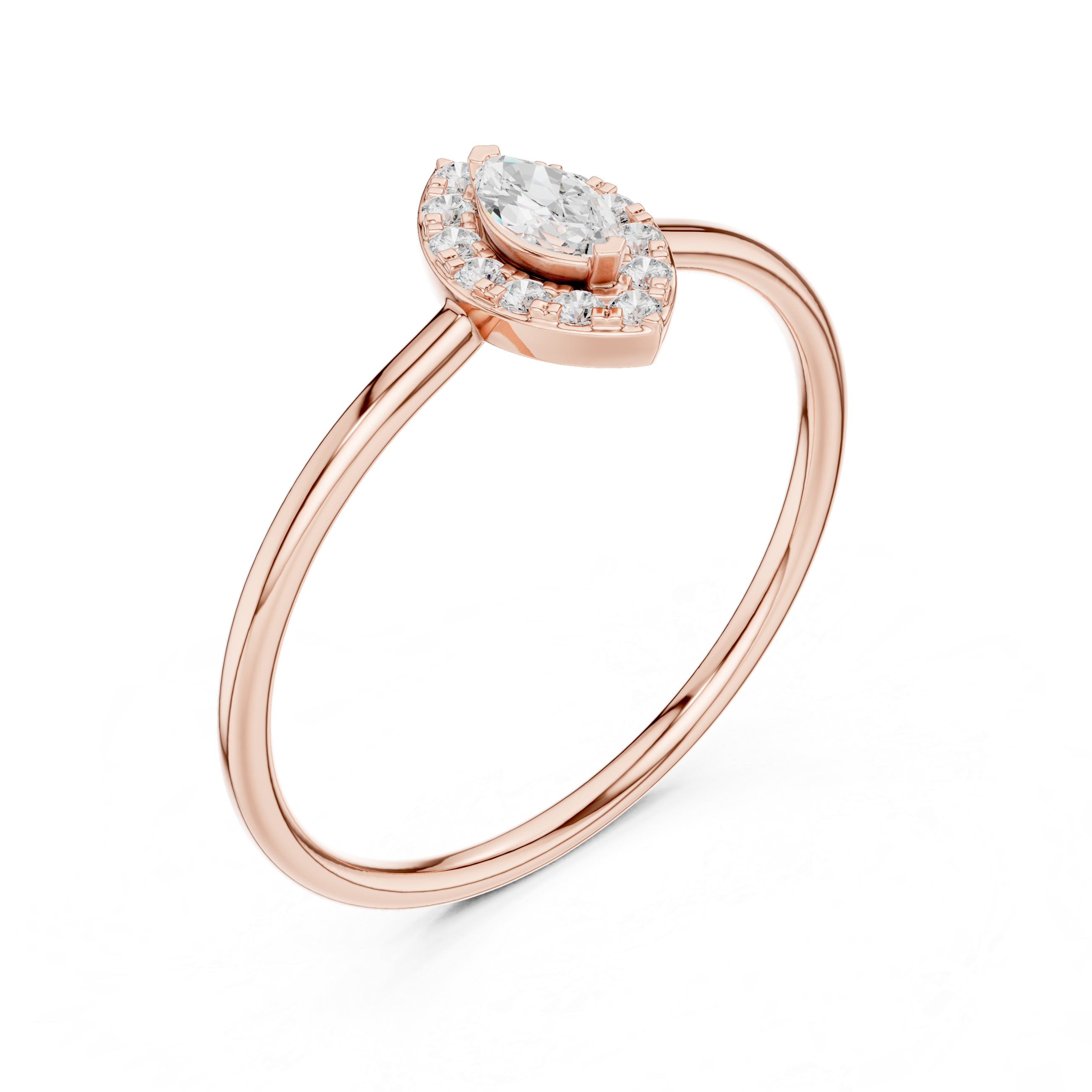 Royal Marquise Halo Ring