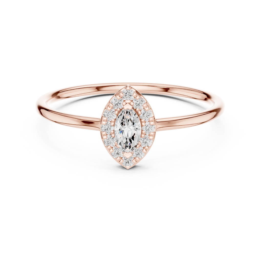 Royal Marquise Halo Ring