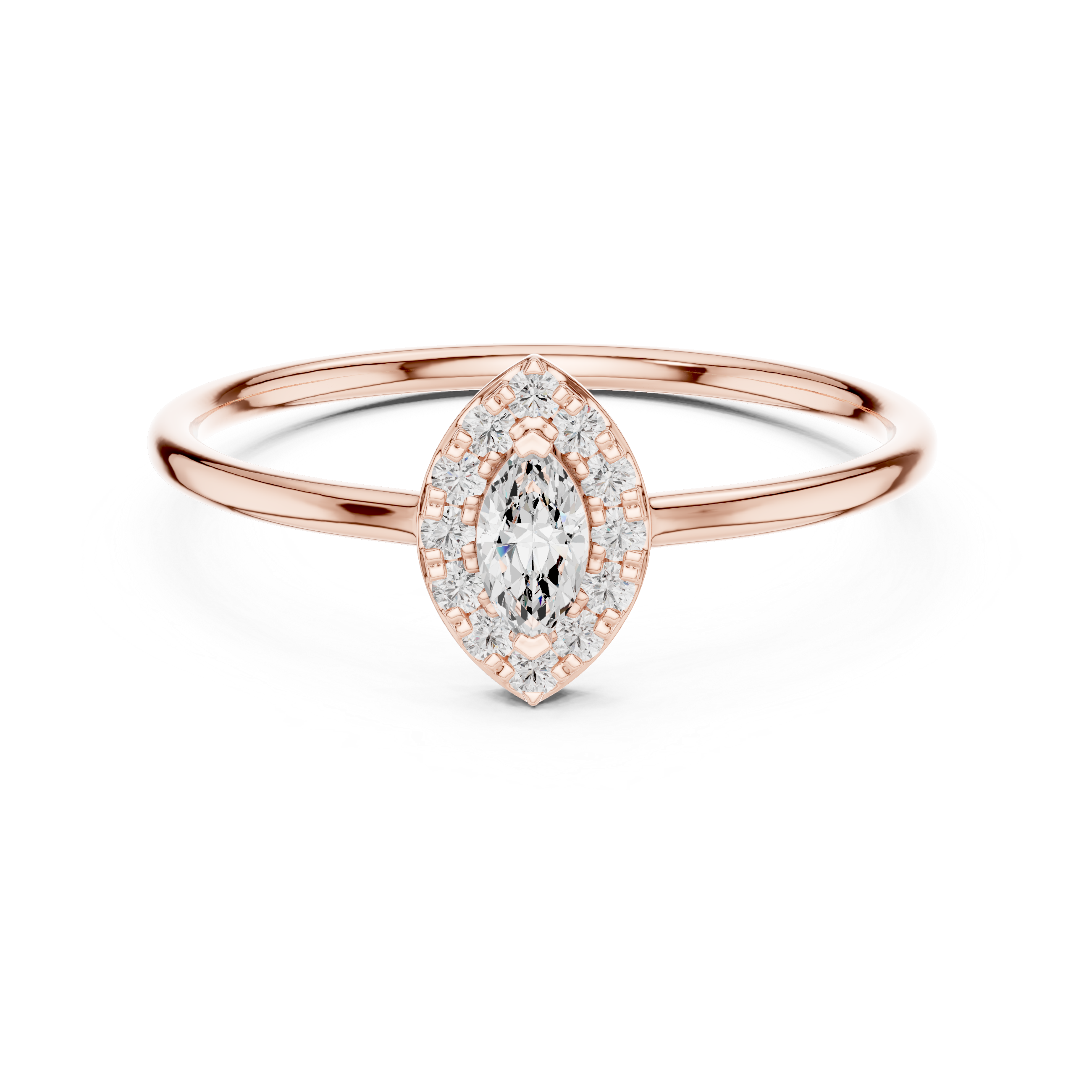 Royal Marquise Halo Ring