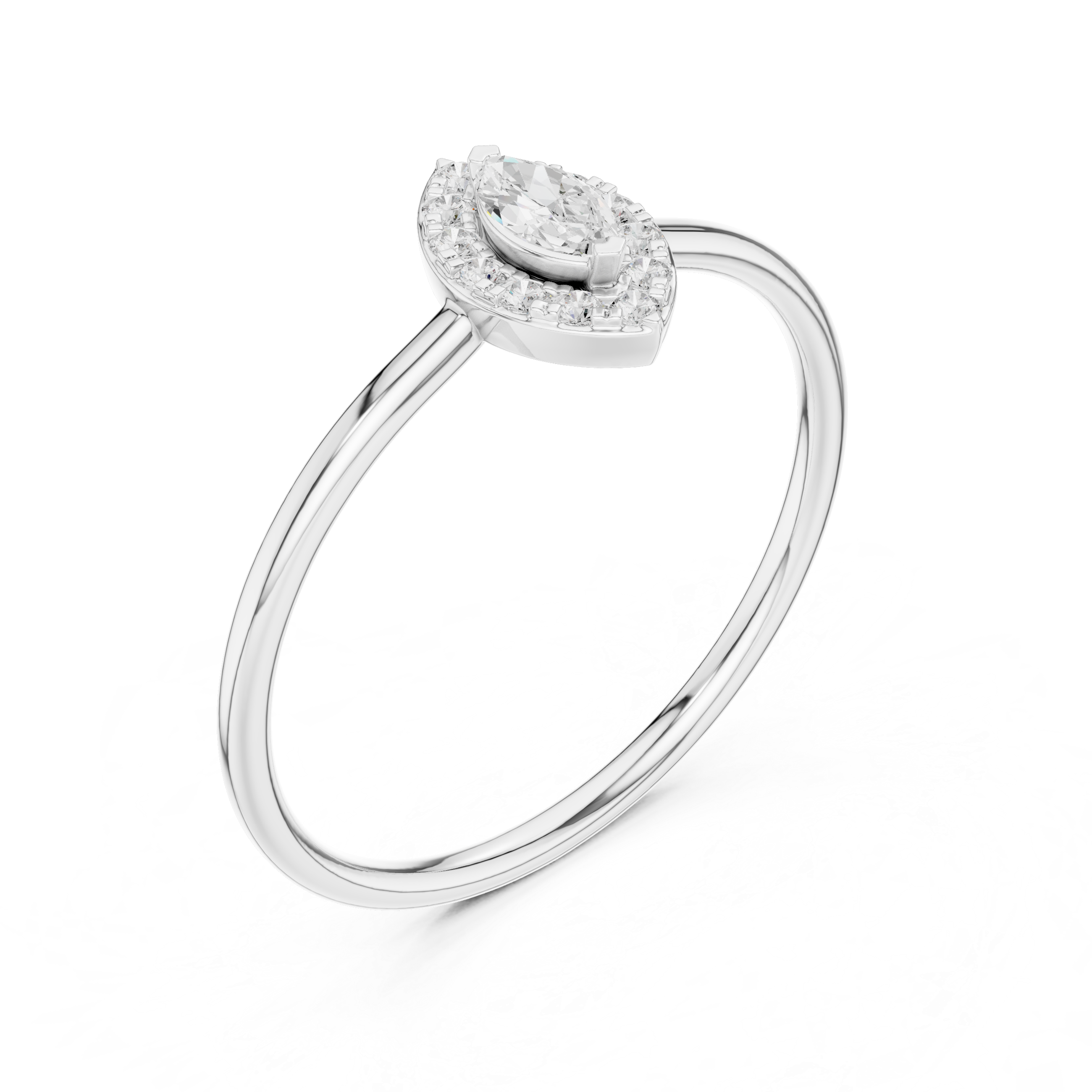 Royal Marquise Halo Ring