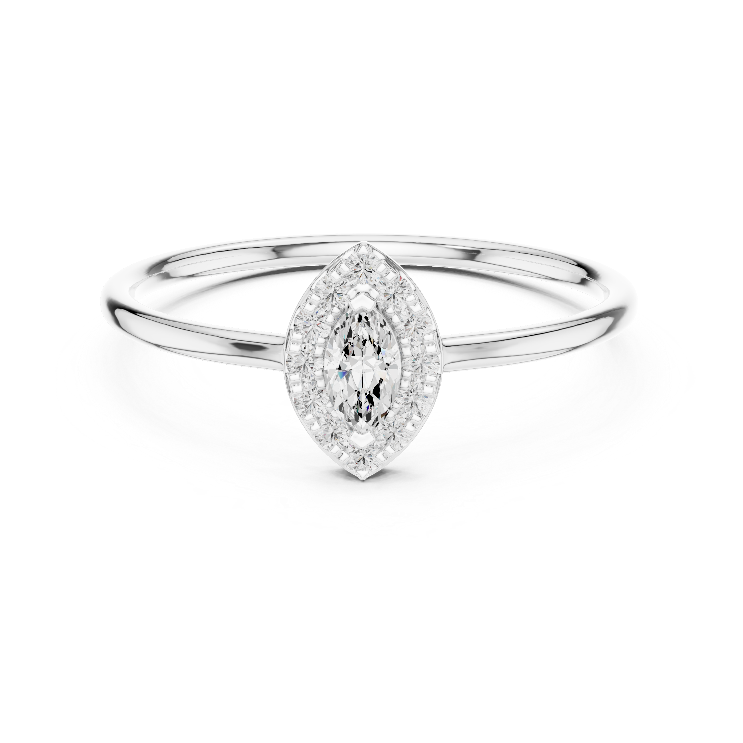 Royal Marquise Halo Ring