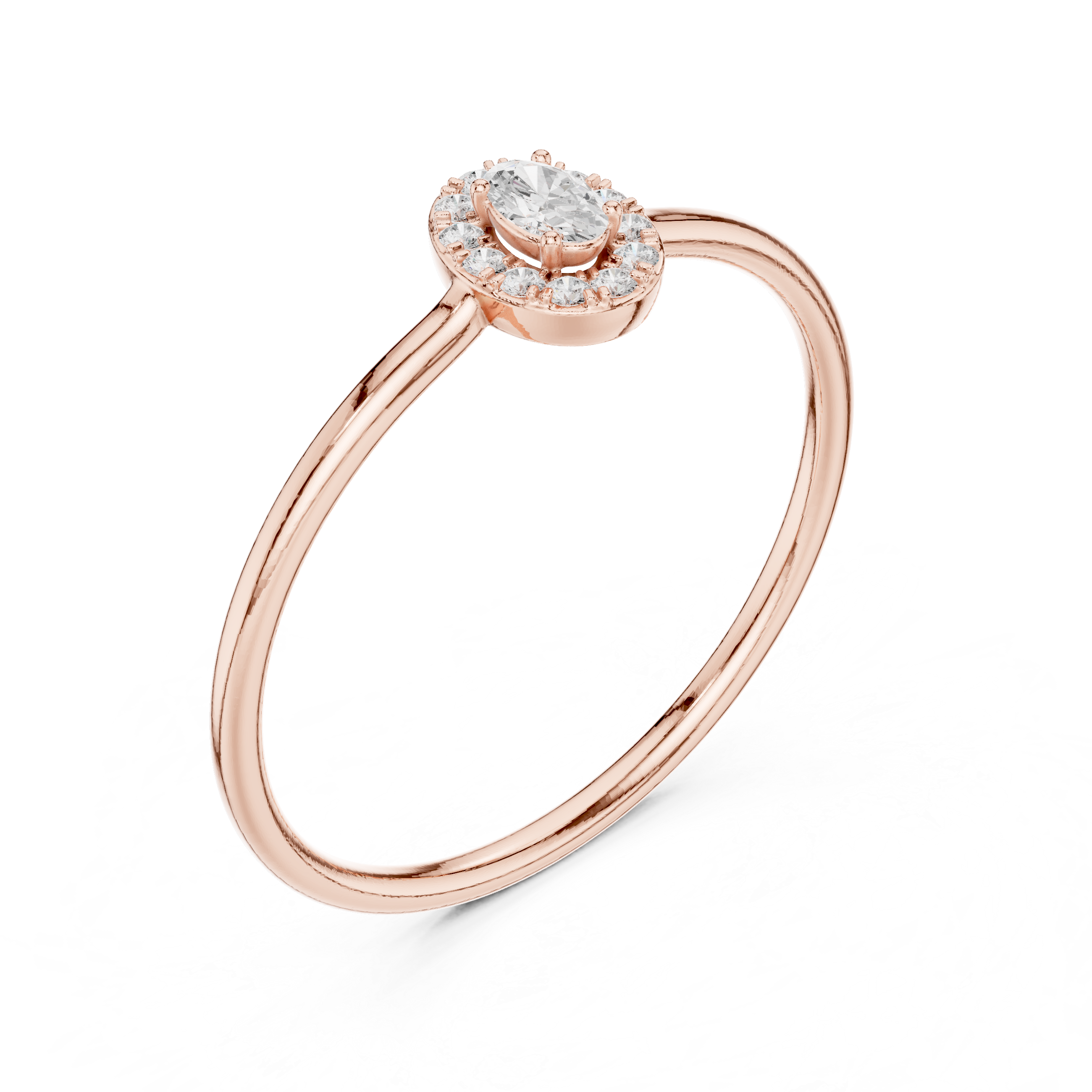 Oval Halo Diamond Ring