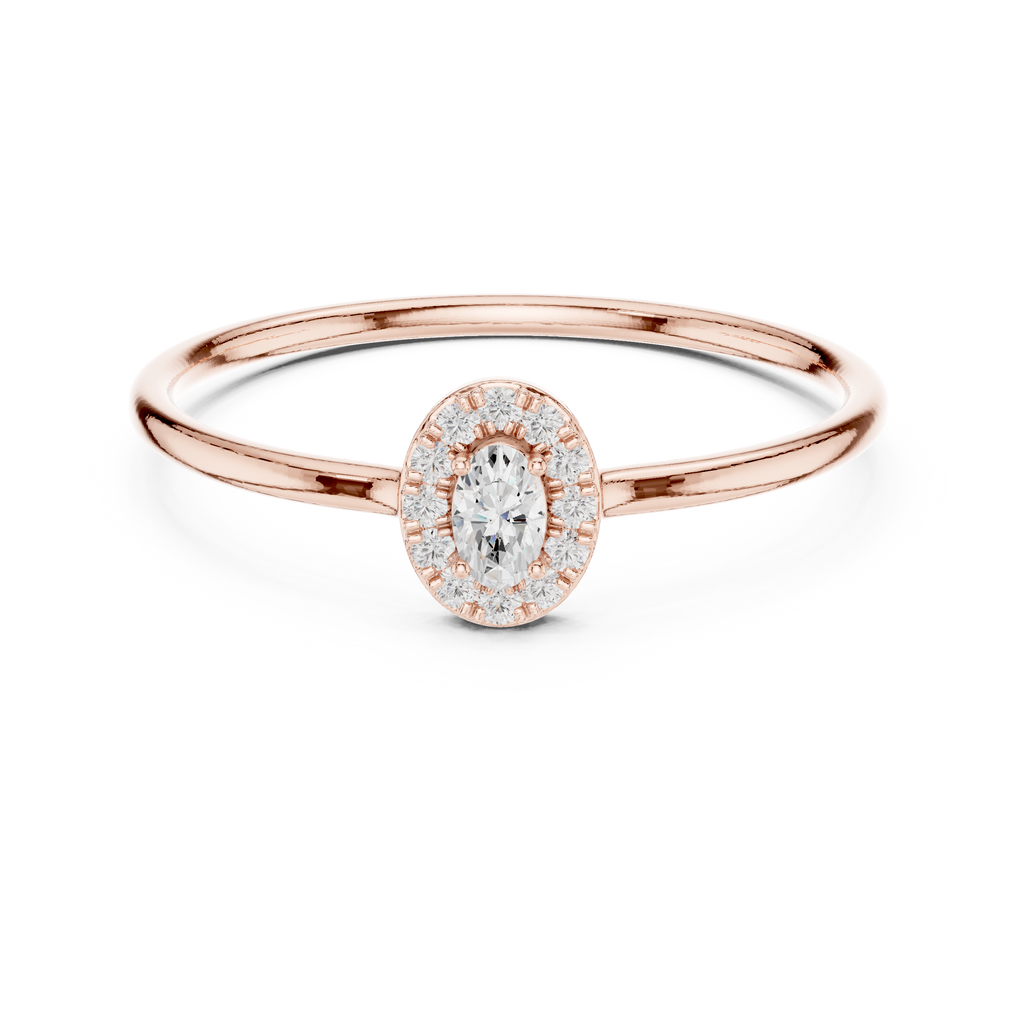 Oval Halo Diamond Ring