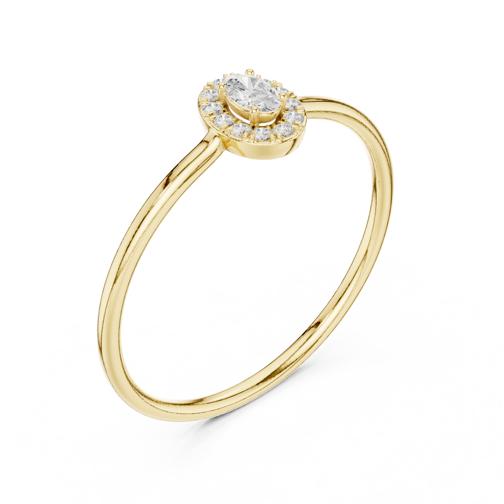 Oval Halo Diamond Ring
