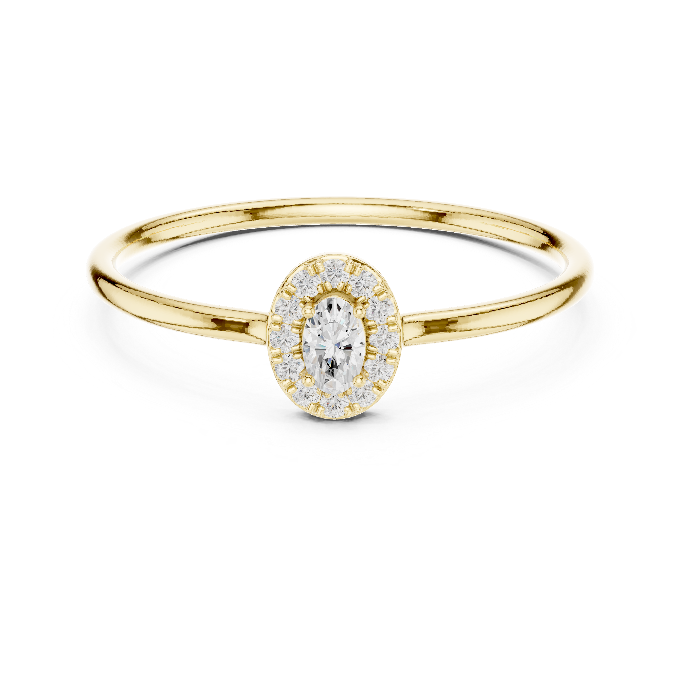 Oval Halo Diamond Ring