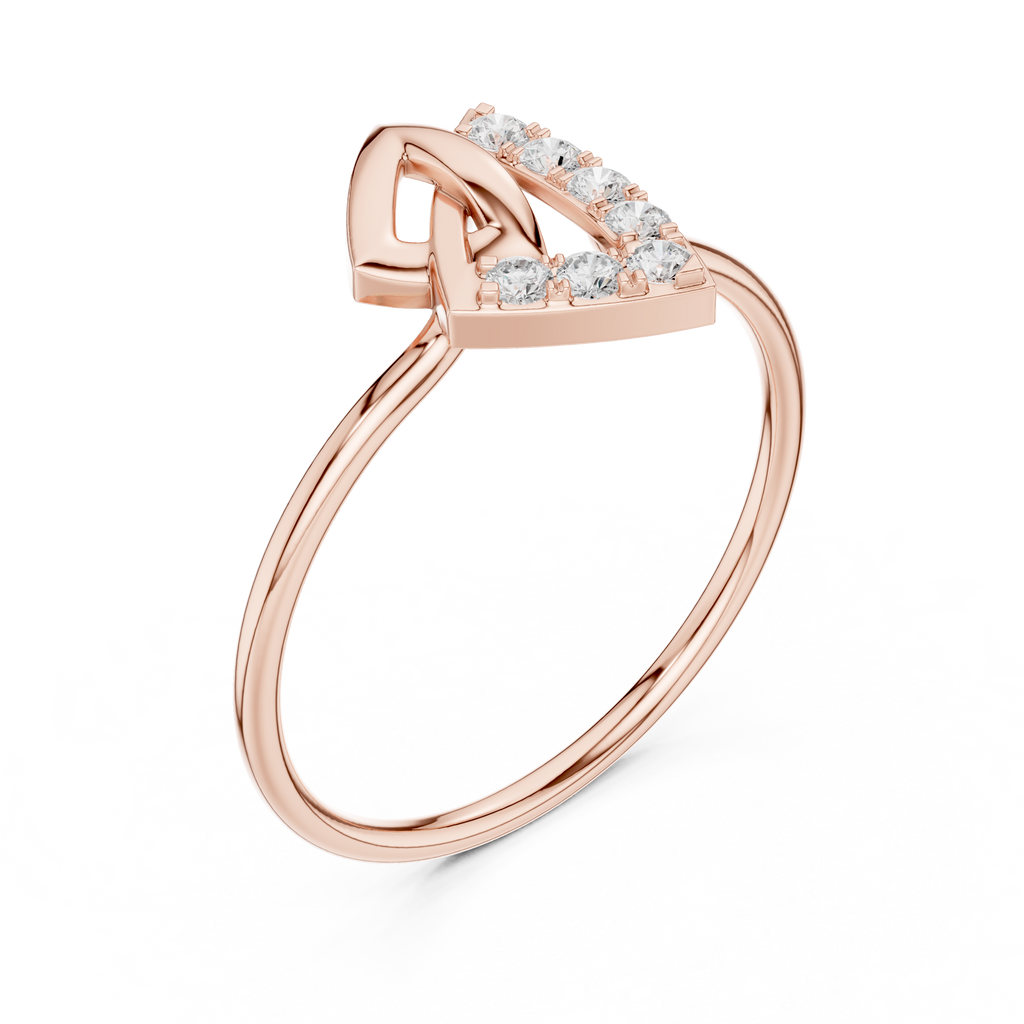 Modern Geometric Diamond Ring