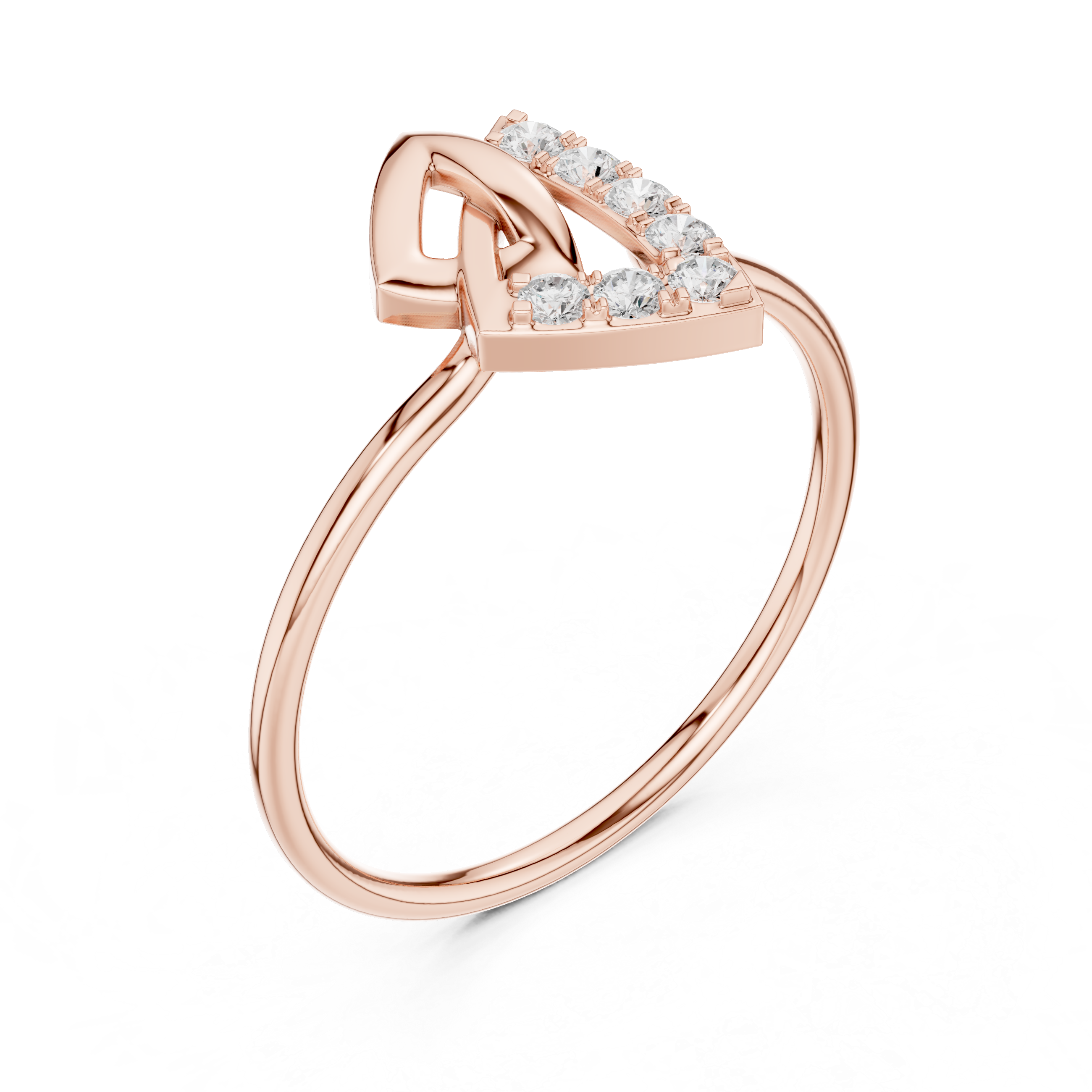 Modern Geometric Diamond Ring