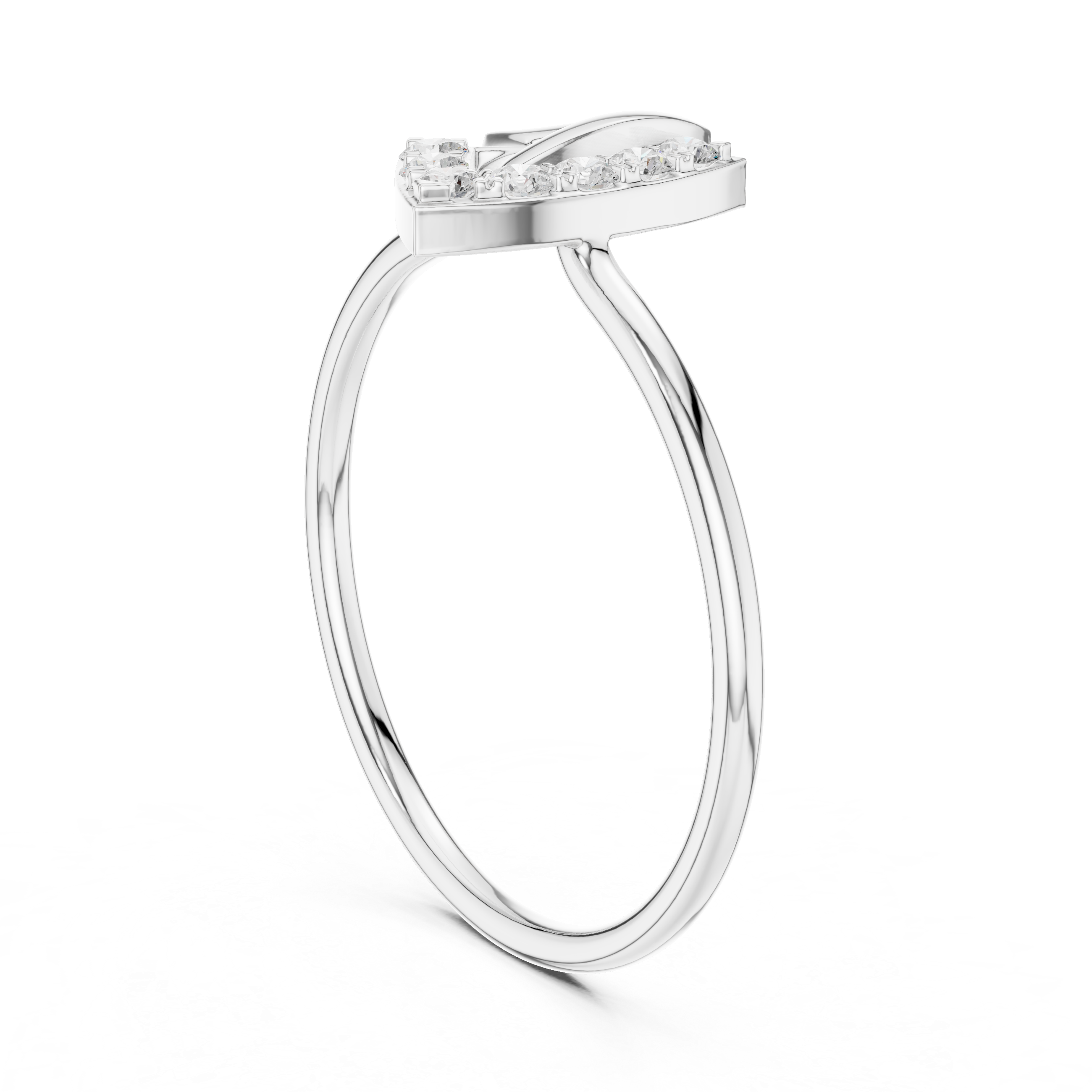 Modern Geometric Diamond Ring