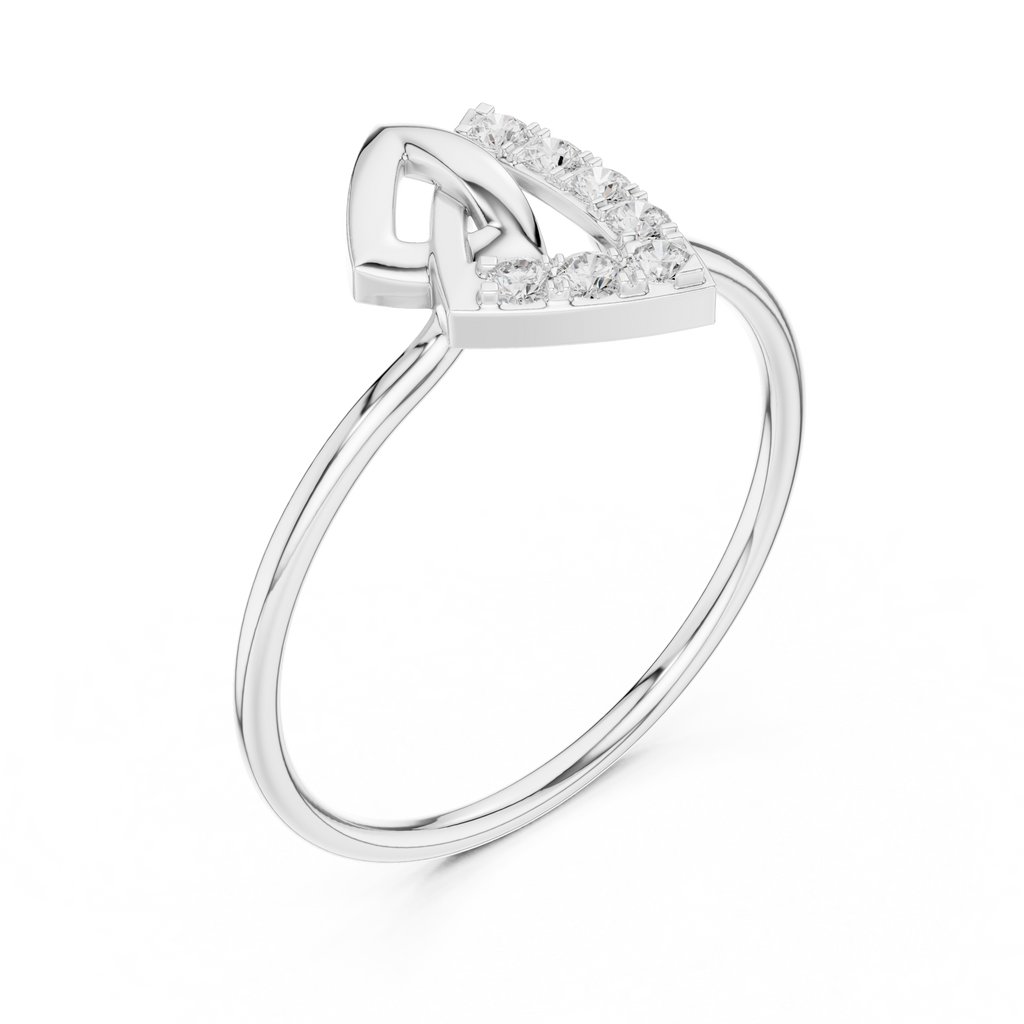 Modern Geometric Diamond Ring