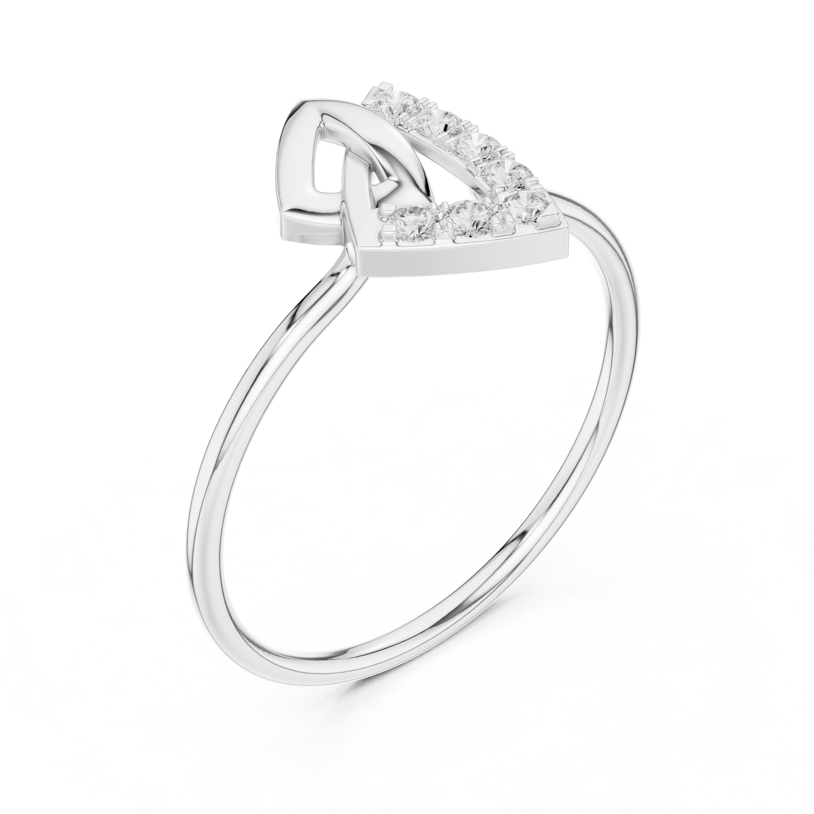 Modern Geometric Diamond Ring