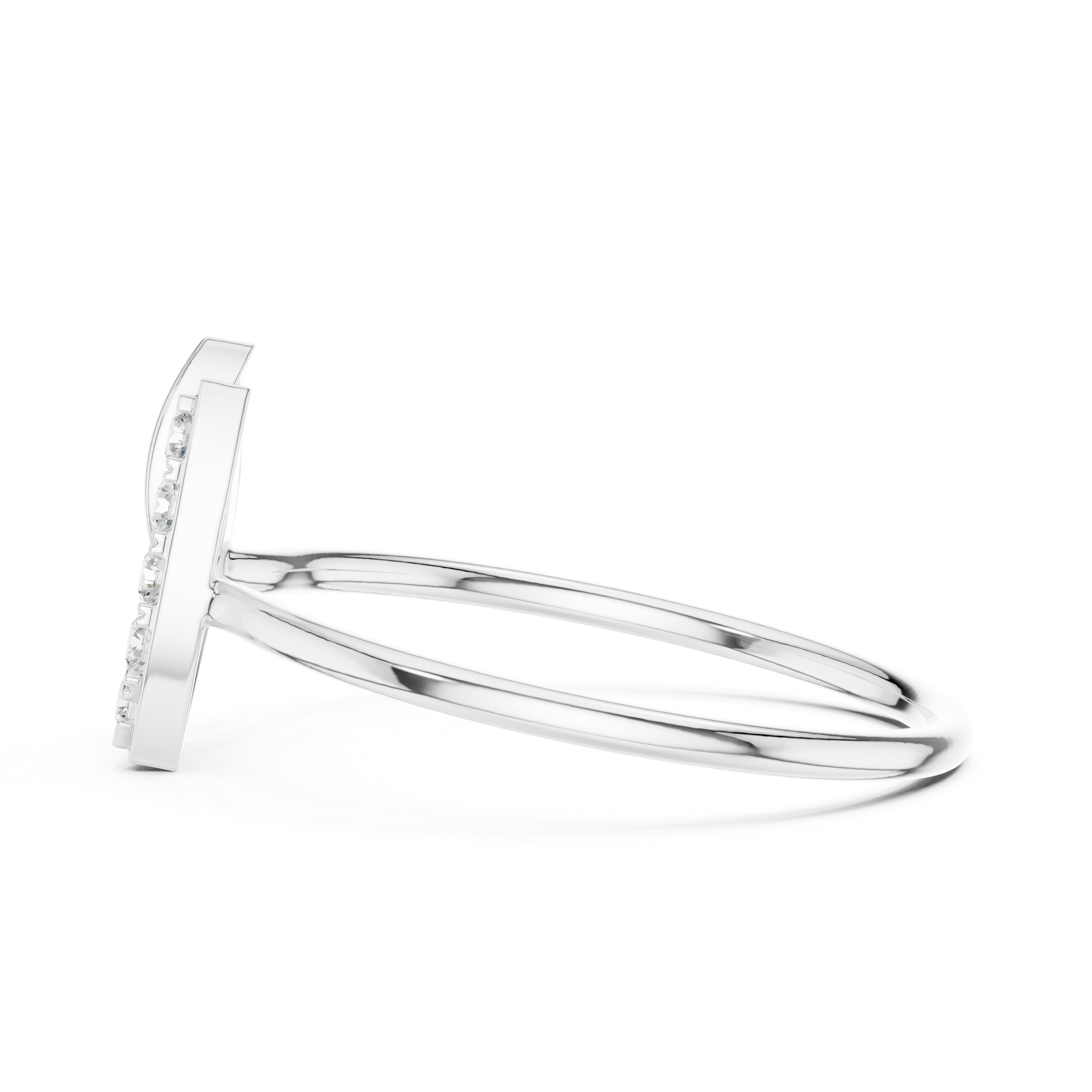 Modern Geometric Diamond Ring