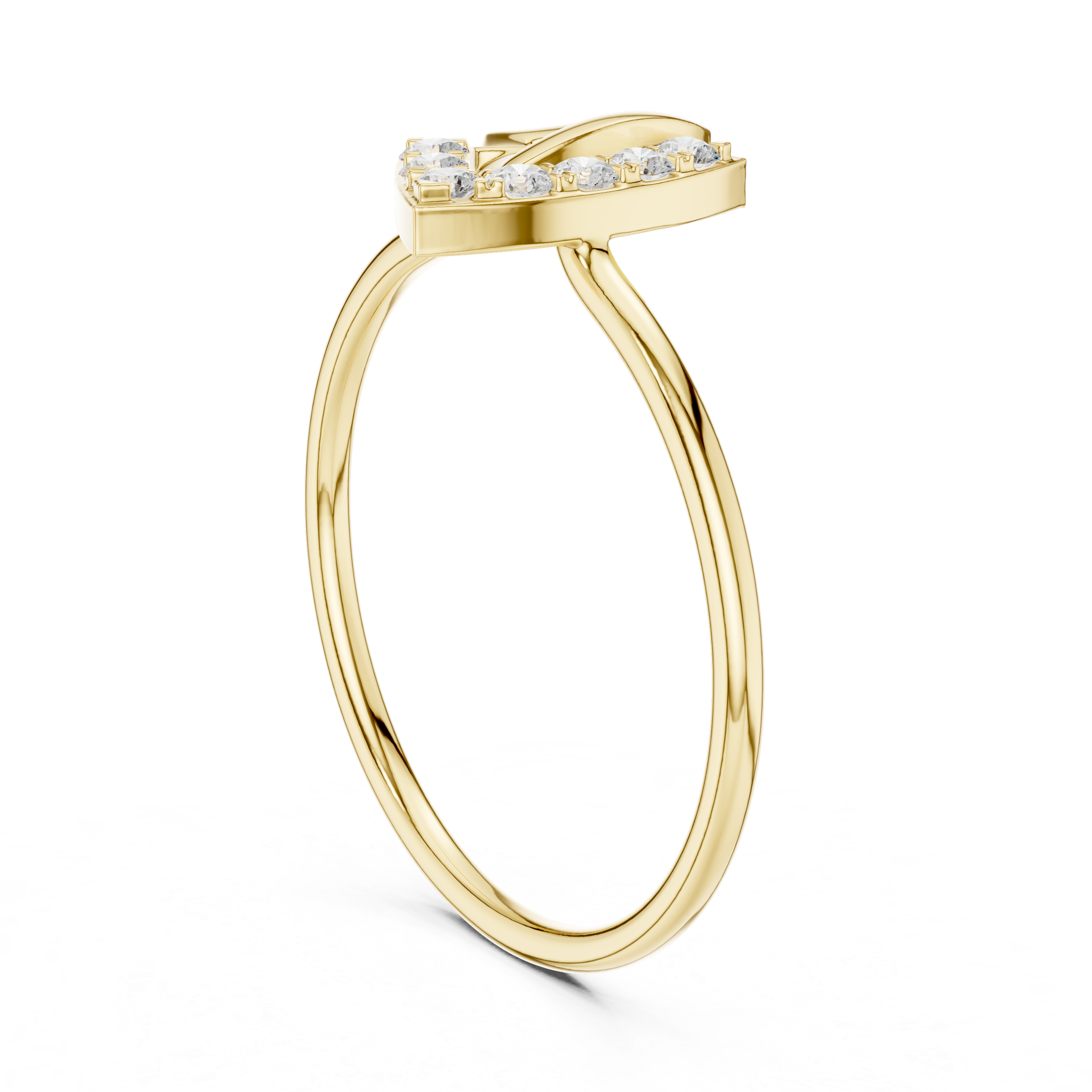 Modern Geometric Diamond Ring