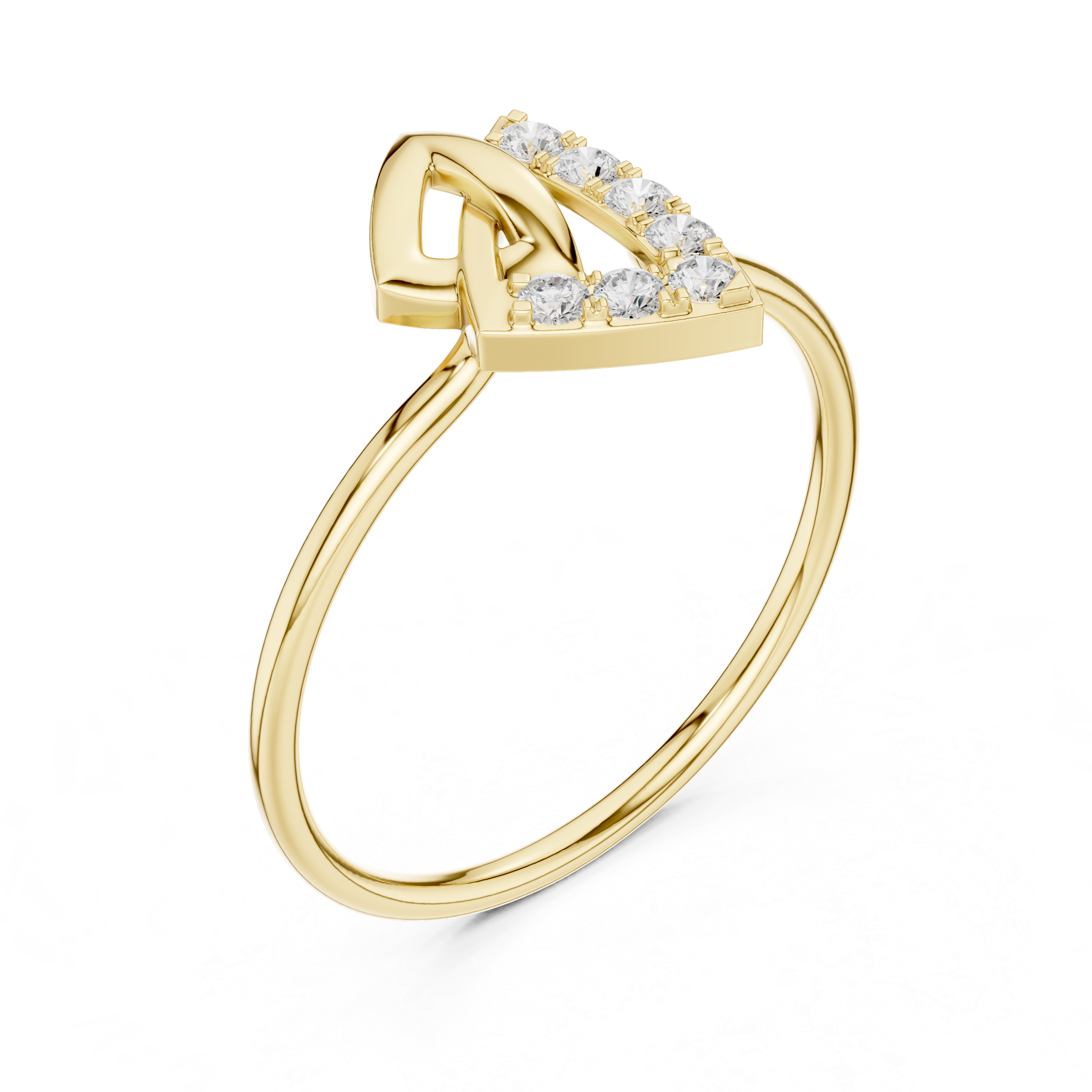Modern Geometric Diamond Ring