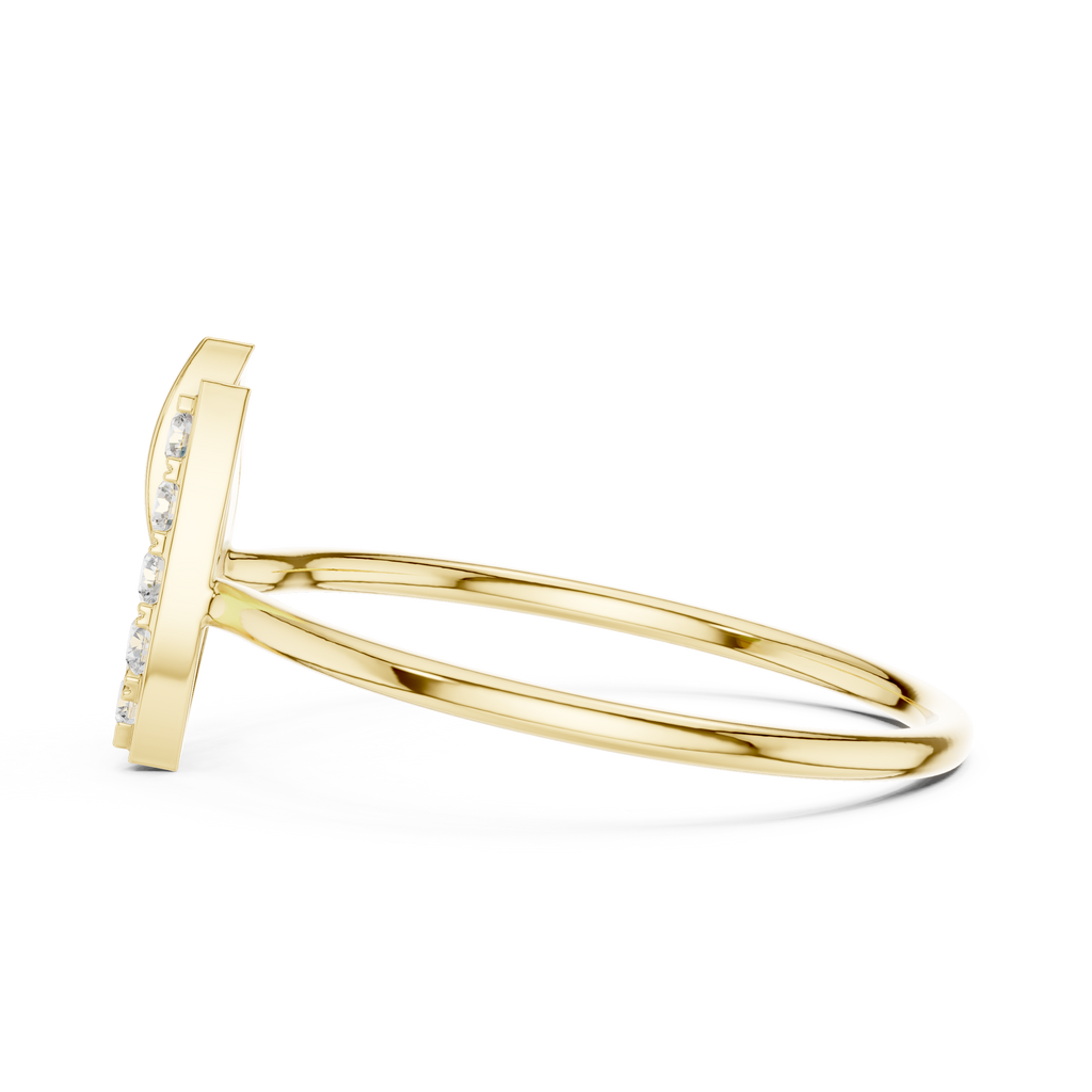 Modern Geometric Diamond Ring