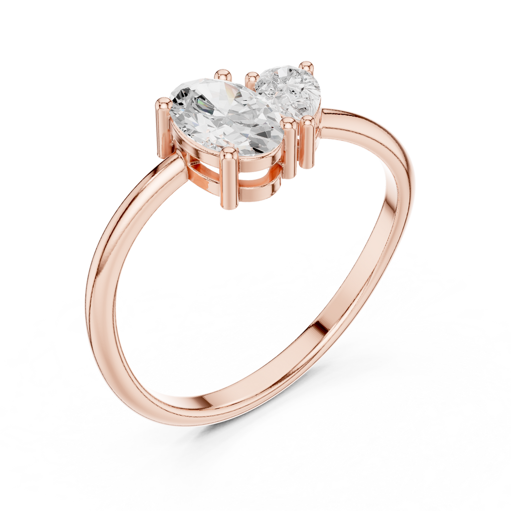 Dual Diamond Love Ring
