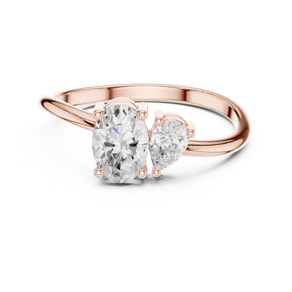 Dual Diamond Love Ring