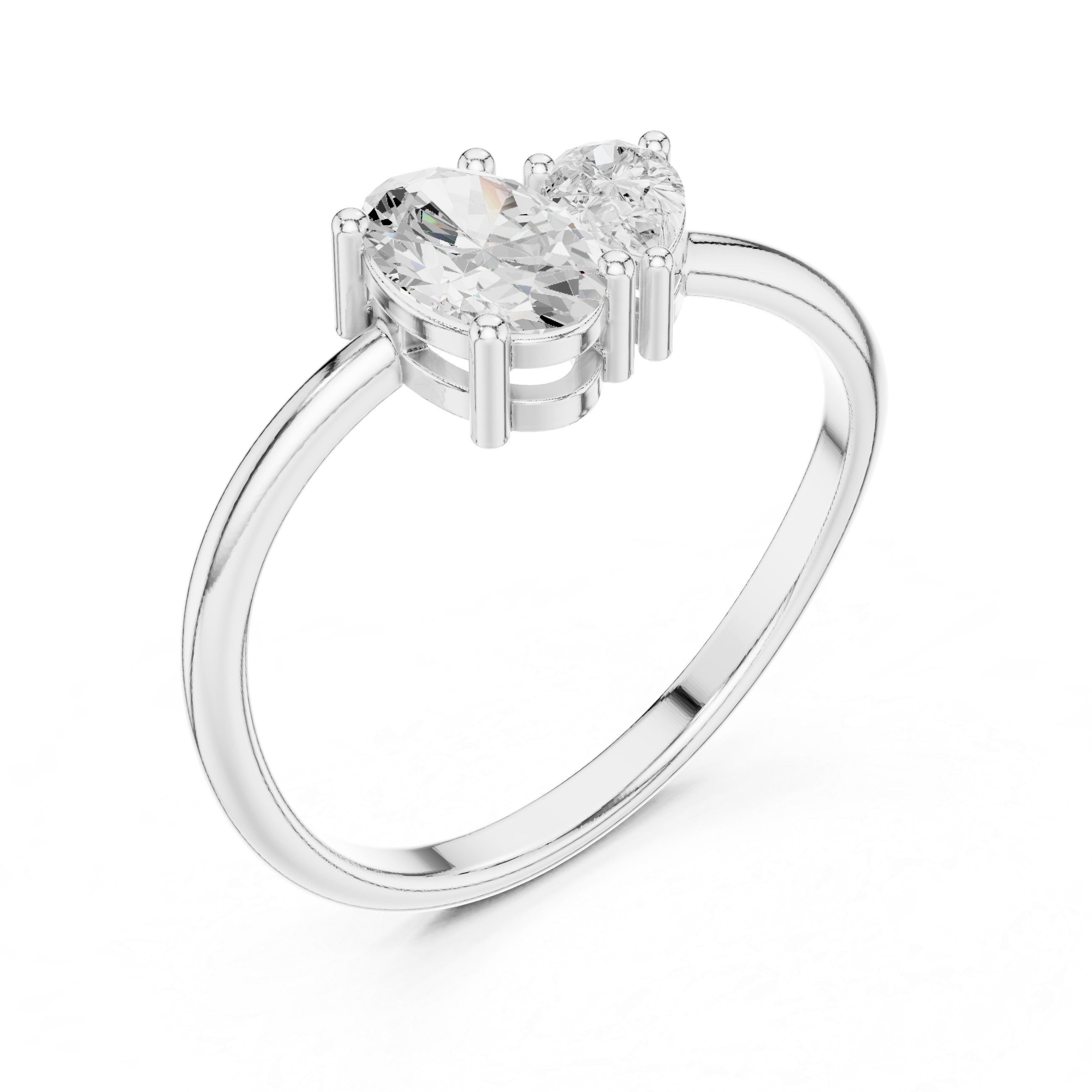 Dual Diamond Love Ring