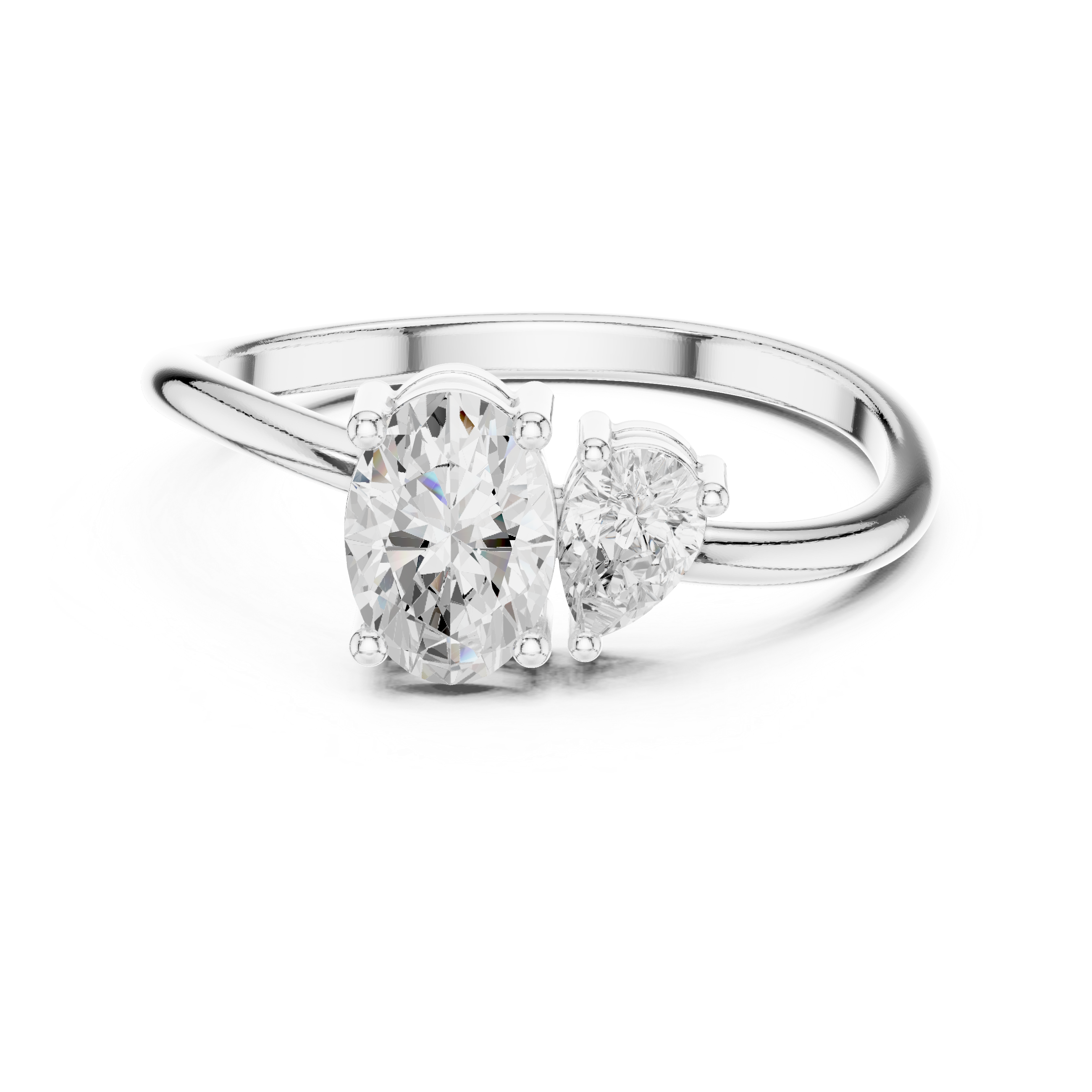 Dual Diamond Love Ring