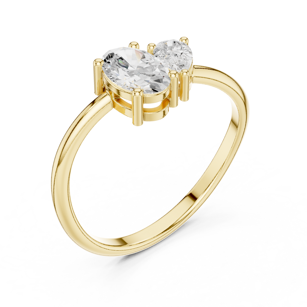 Dual Diamond Love Ring