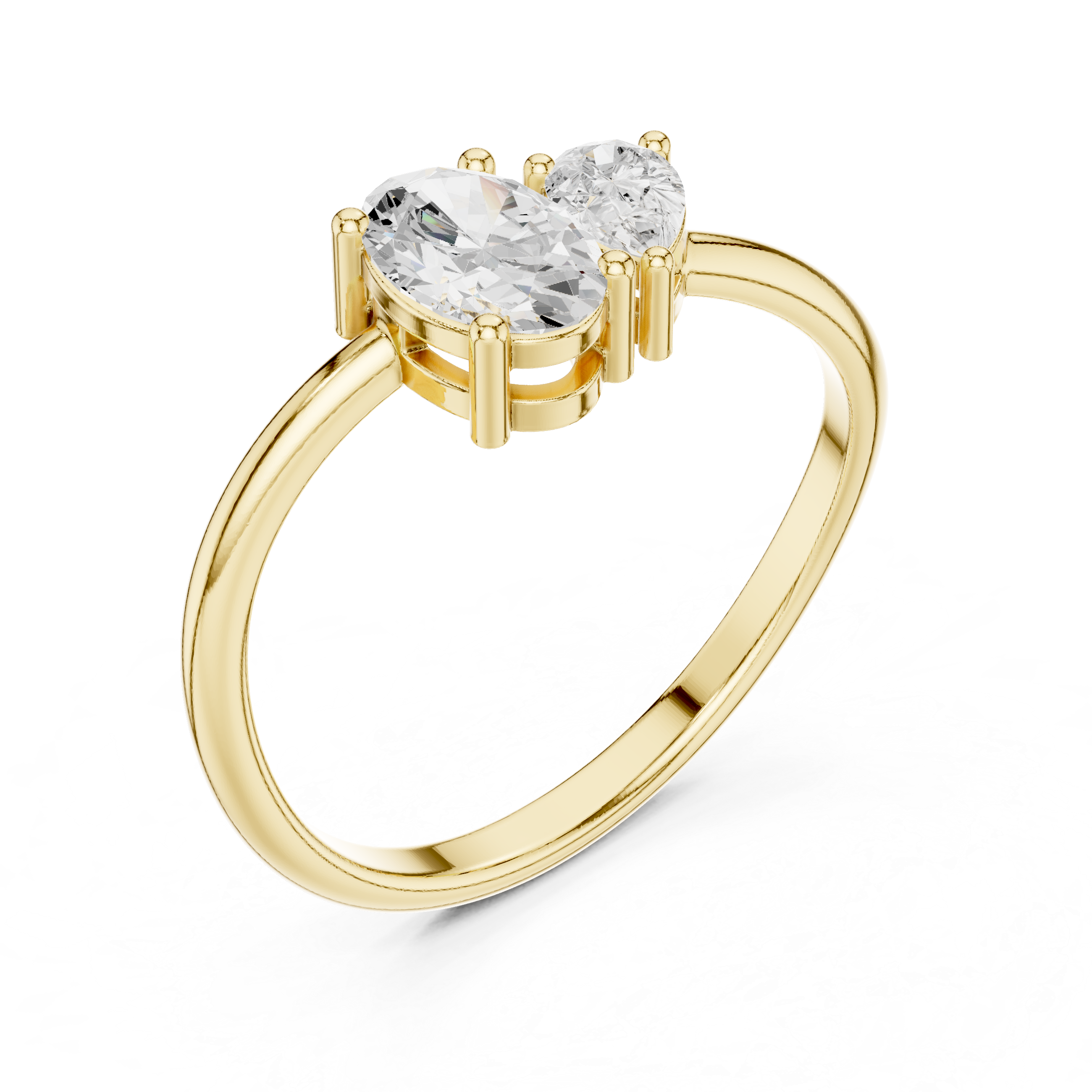 Dual Diamond Love Ring