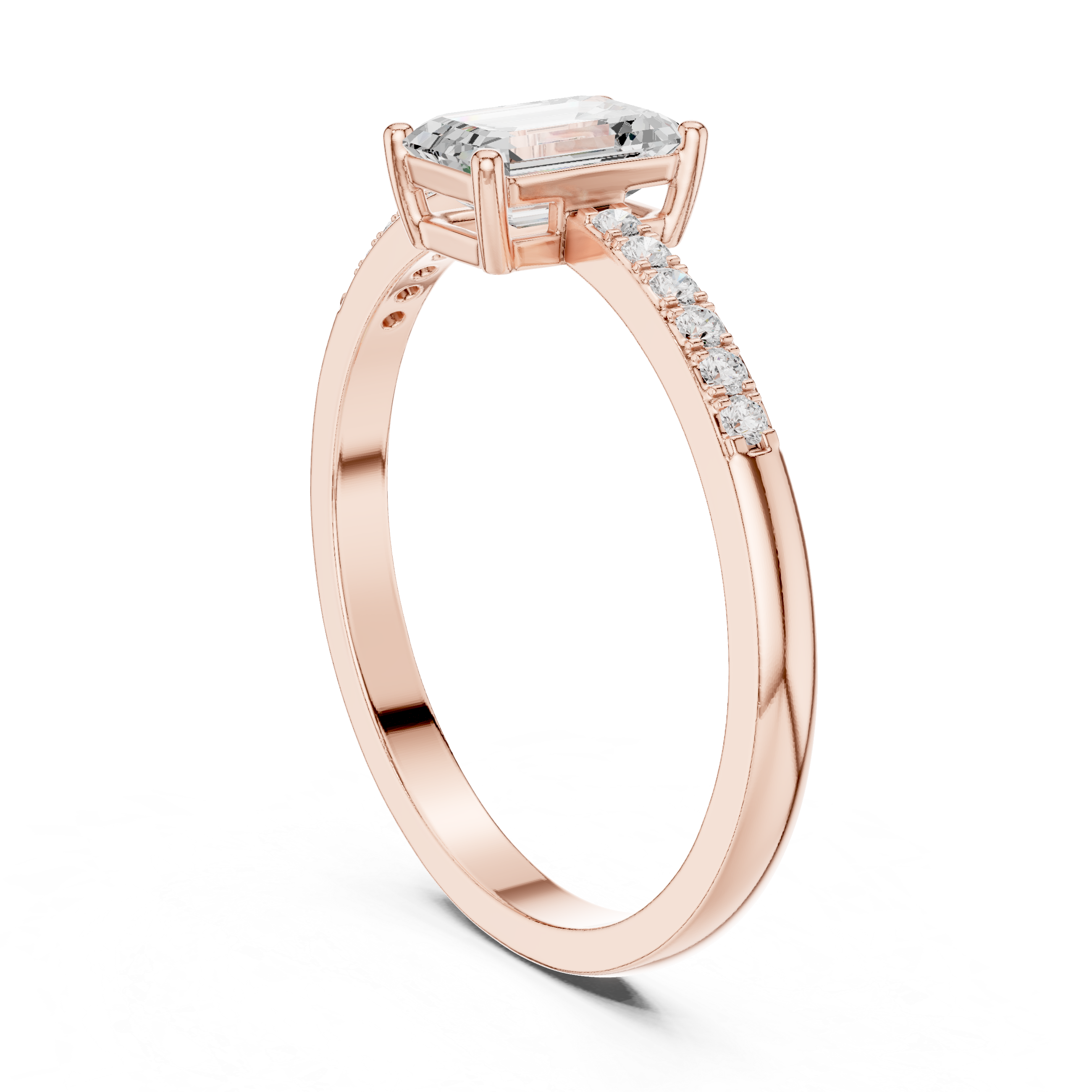 Emerald Cut Diamond Ring