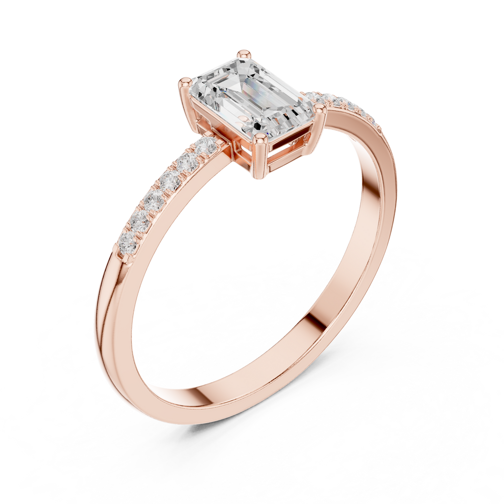 Emerald Cut Diamond Ring