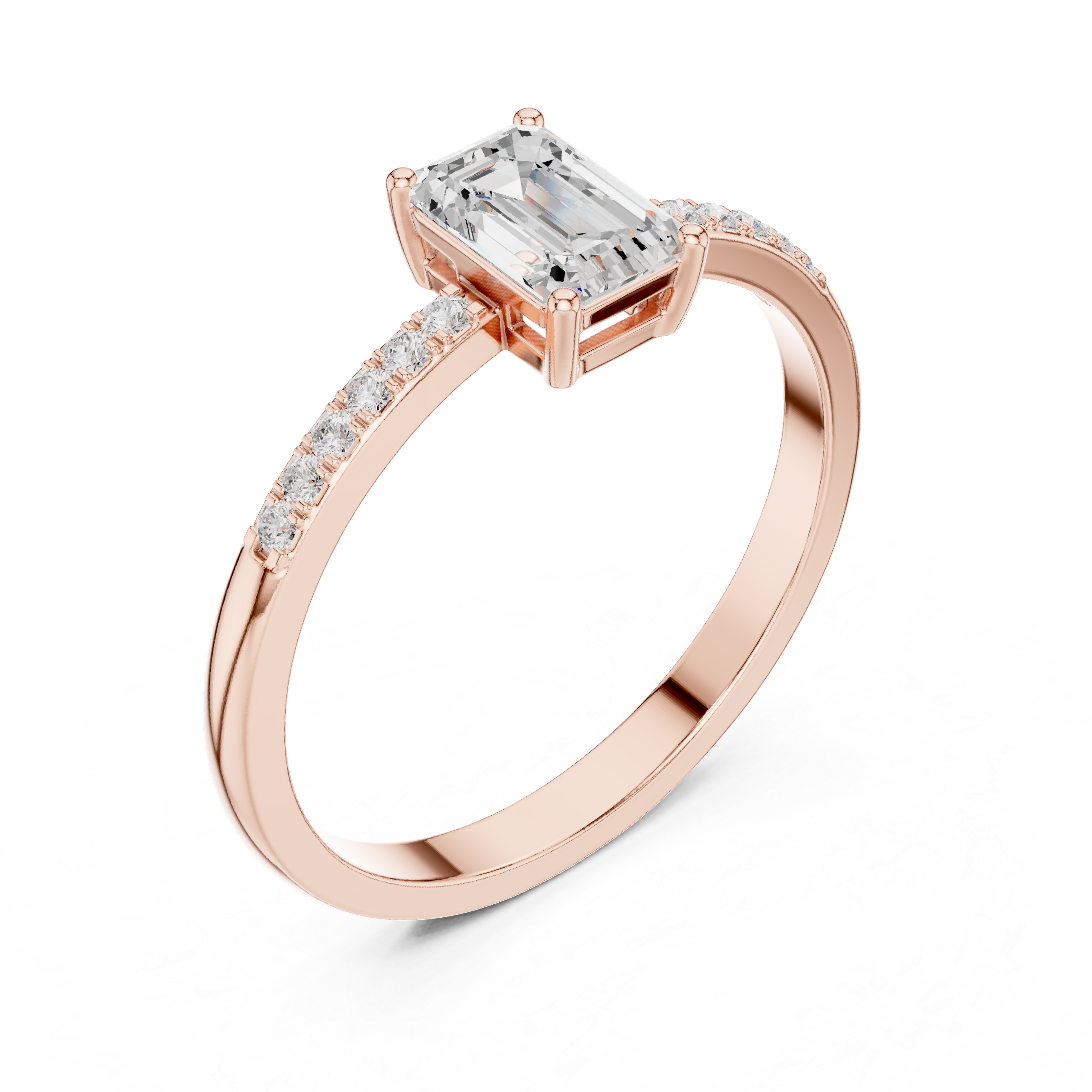 Emerald Cut Diamond Ring