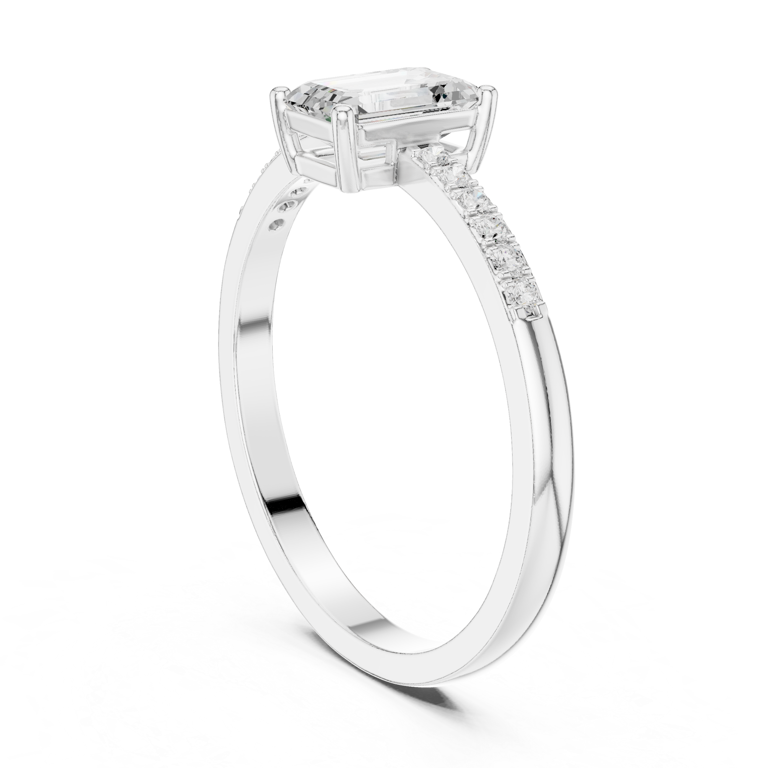 Emerald Cut Diamond Ring