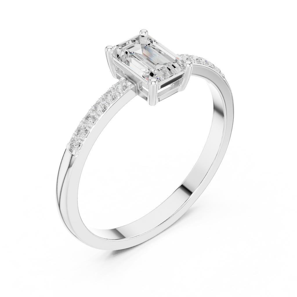 Emerald Cut Diamond Ring