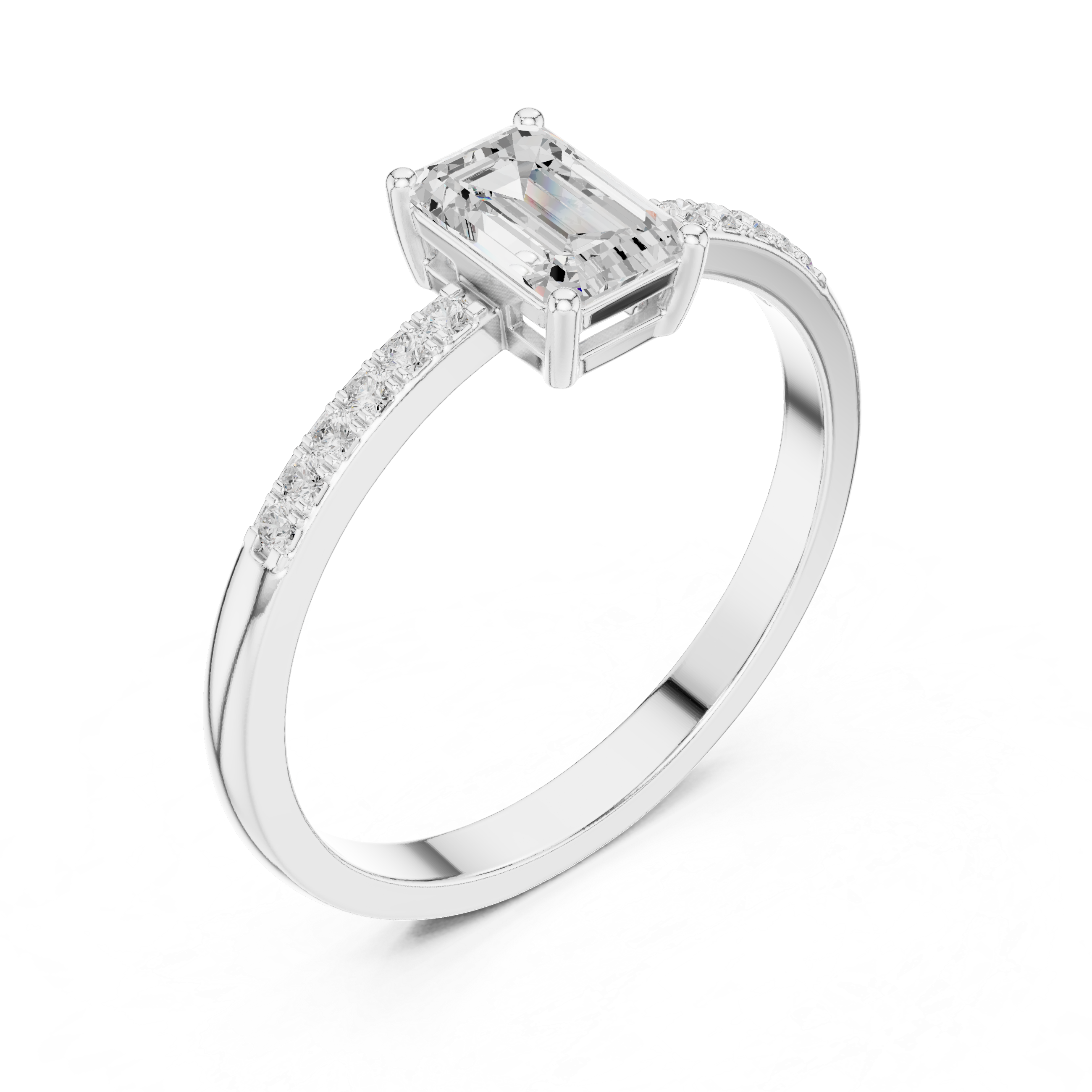 Emerald Cut Diamond Ring