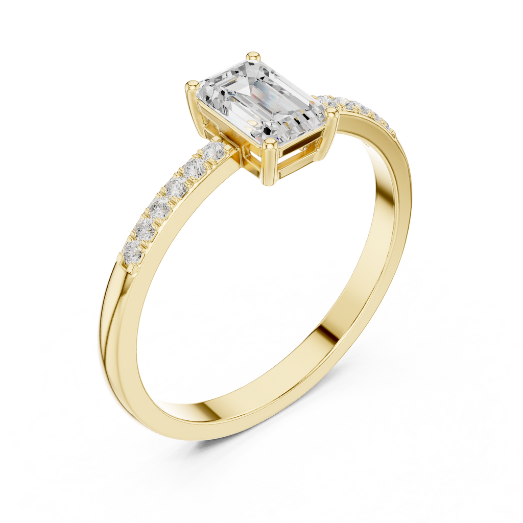 Emerald Cut Diamond Ring