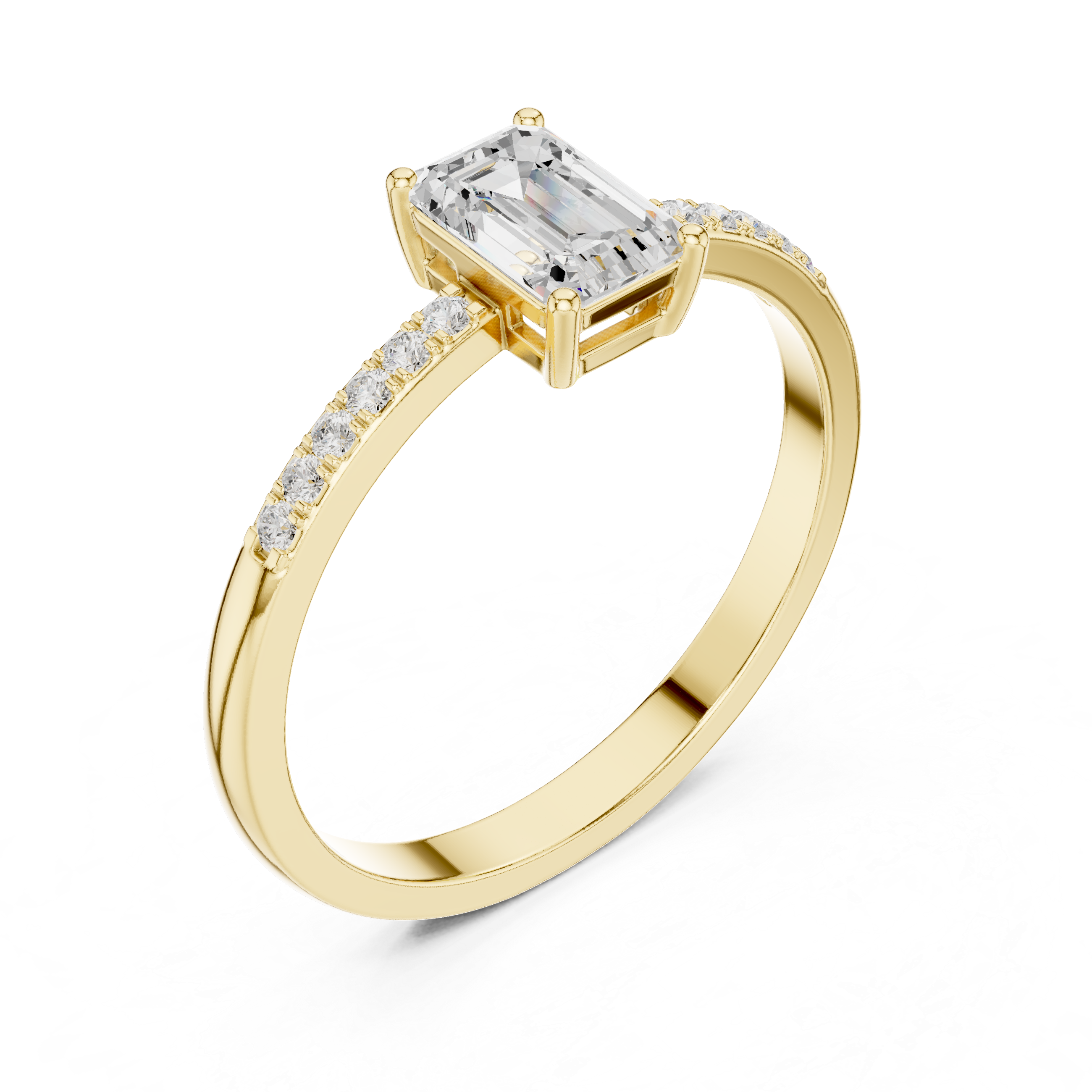 Emerald Cut Diamond Ring