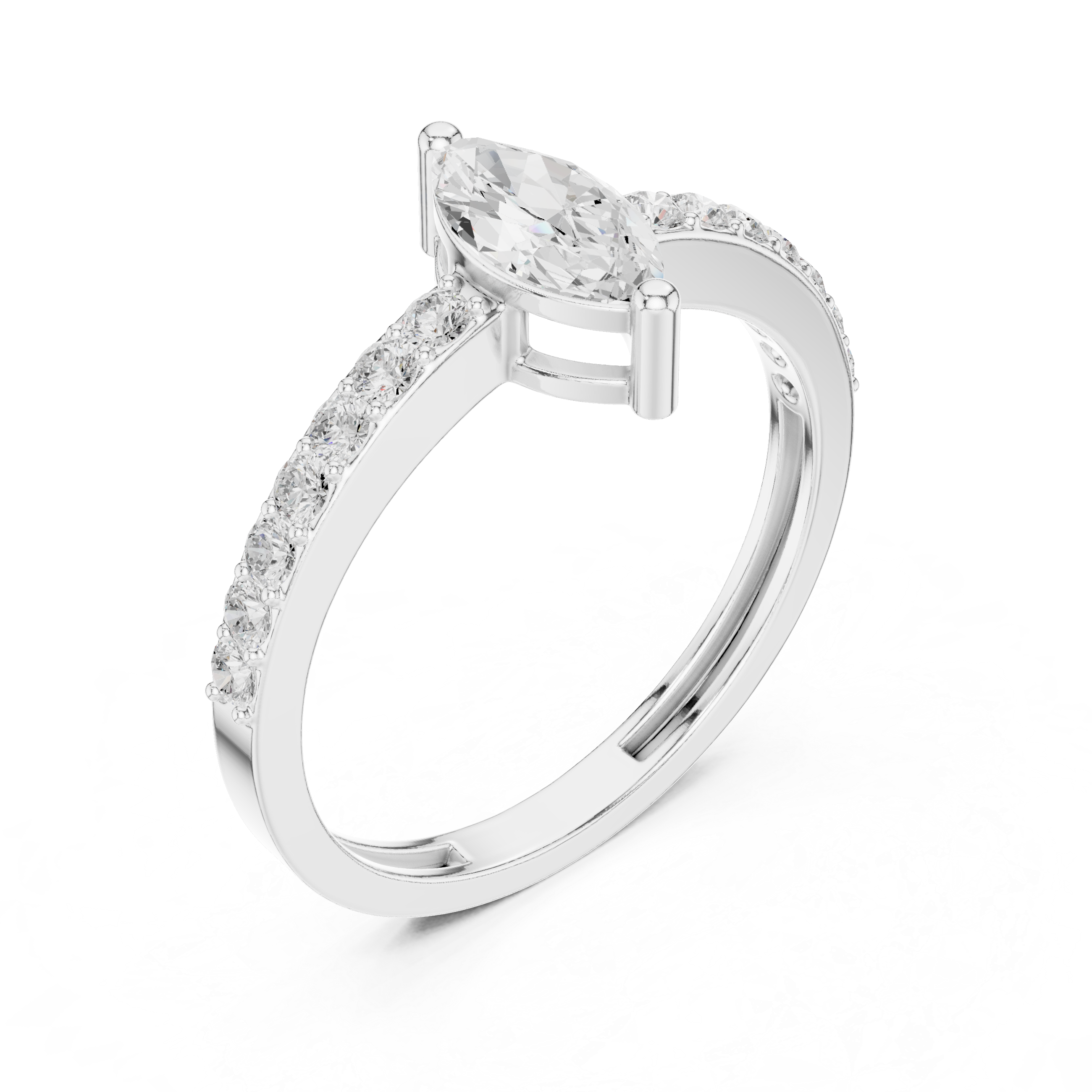 Marquise Diamond Engagement Ring