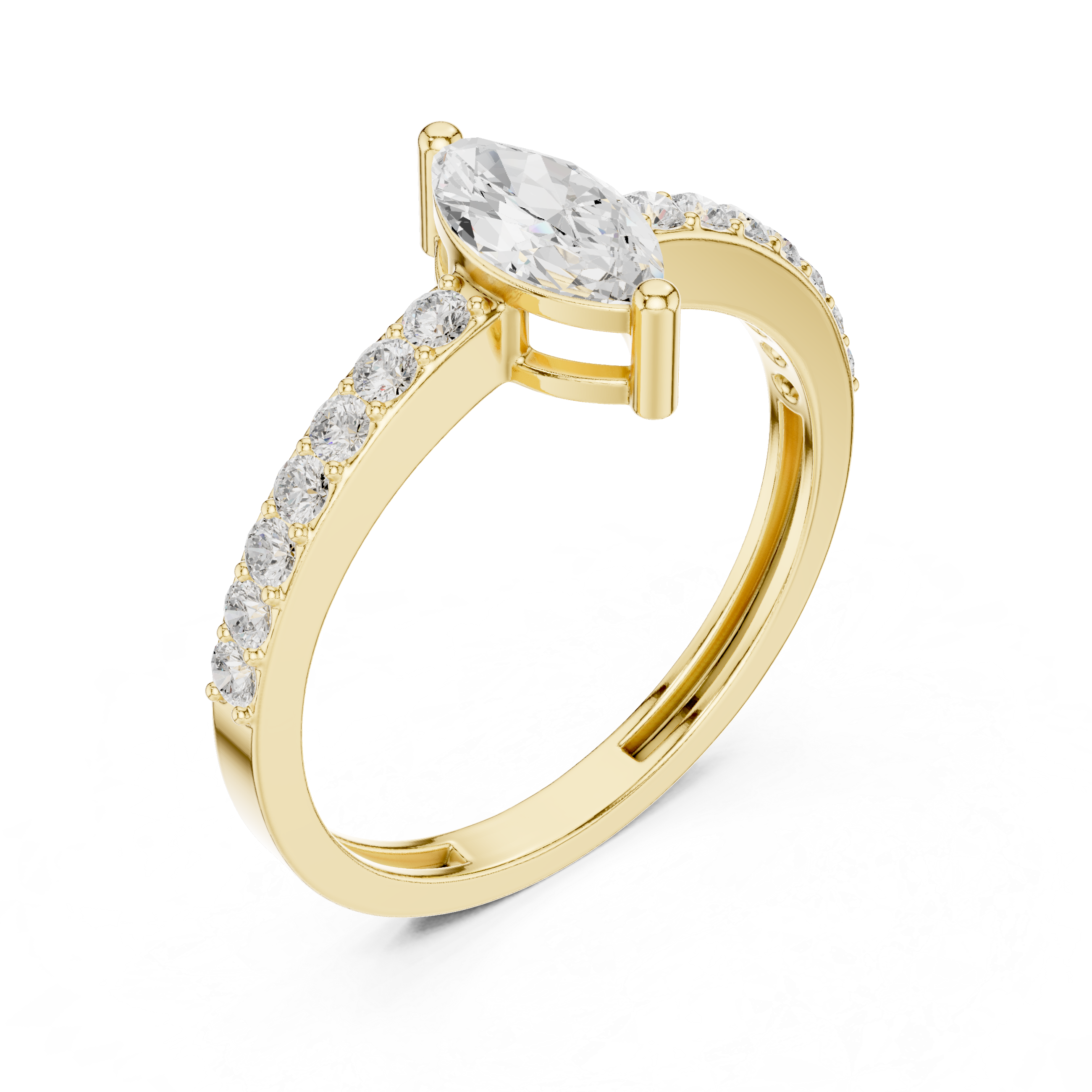Marquise Diamond Engagement Ring
