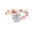 Round Cut Solitaire Twist Ring