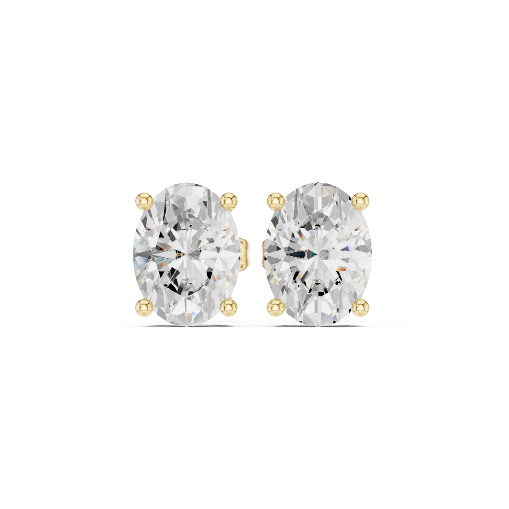 Oval Cut Diamond Stud Earrings