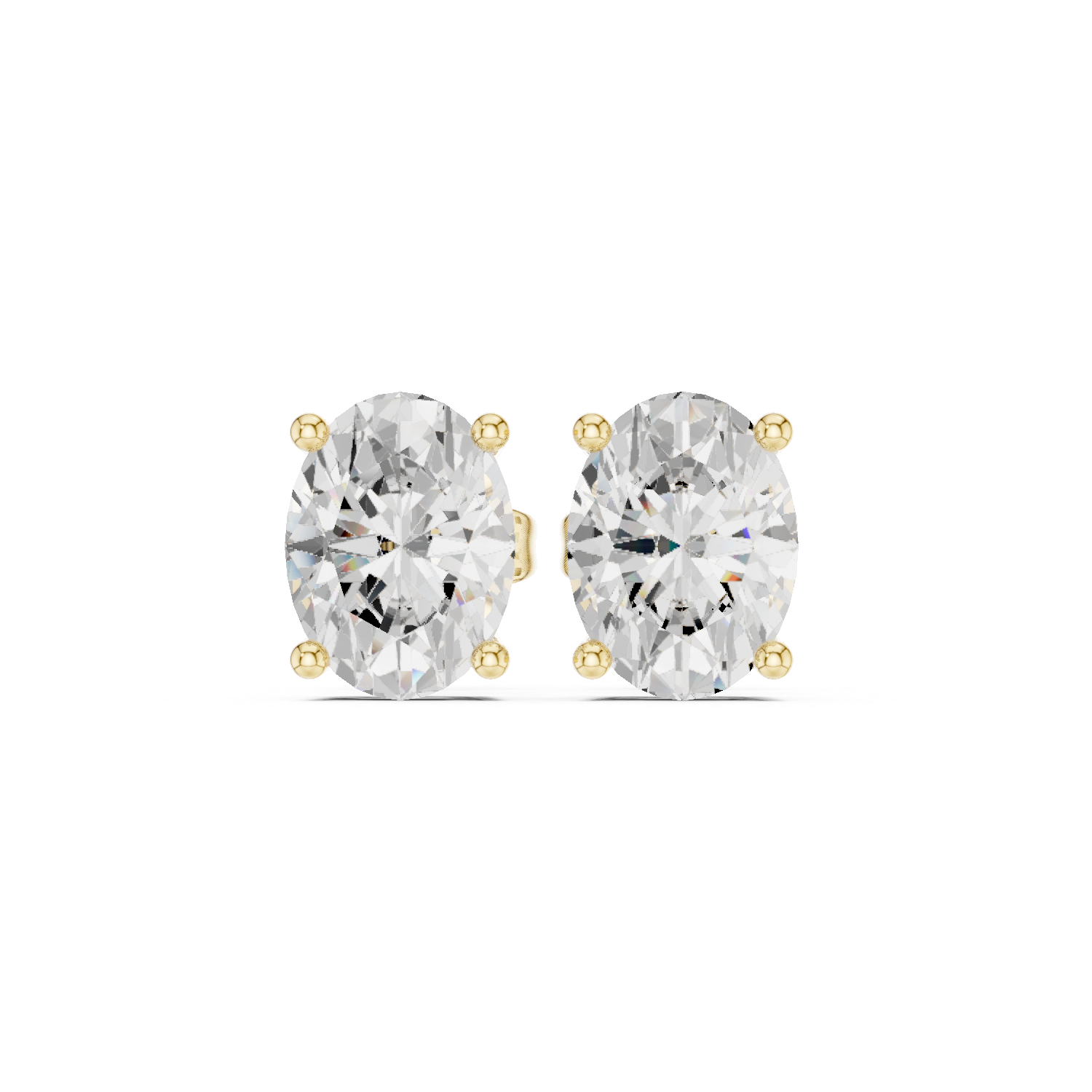 Oval Cut Diamond Stud Earrings